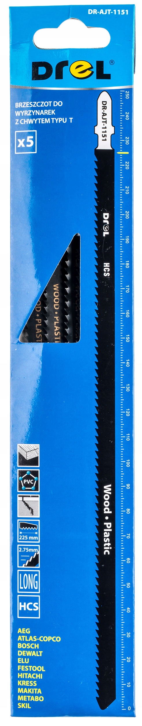 BRZESZCZOT drewno-pcv 5 SZTUK DŁUGIE 225MM T