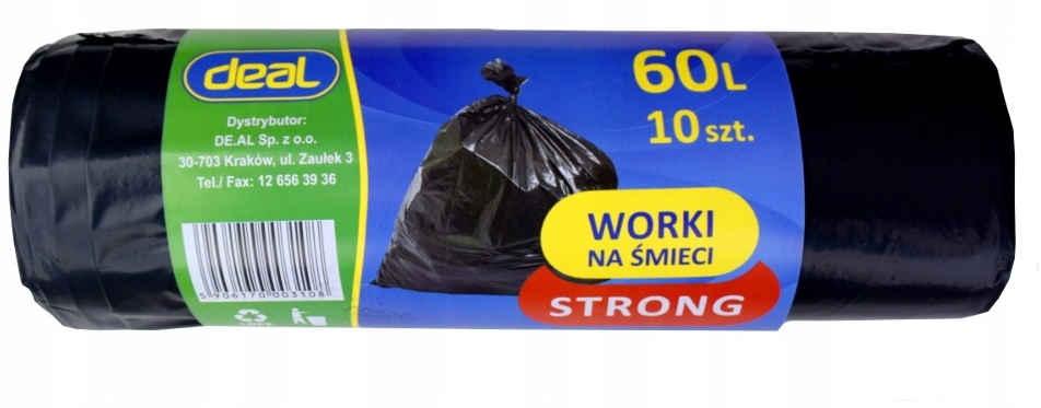 Worki na śmieci 60L STRONG (10szt.)