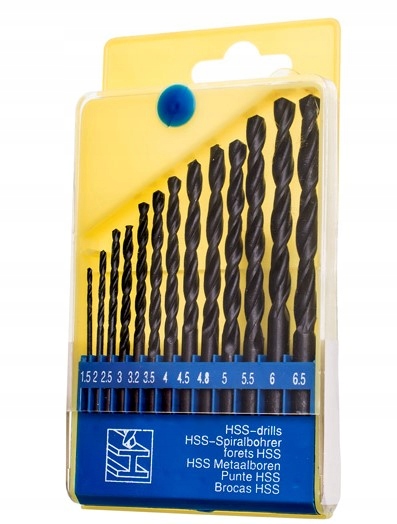 Zestaw wierteł do metalu wiertła 1,5 - 6,5mm 13szt