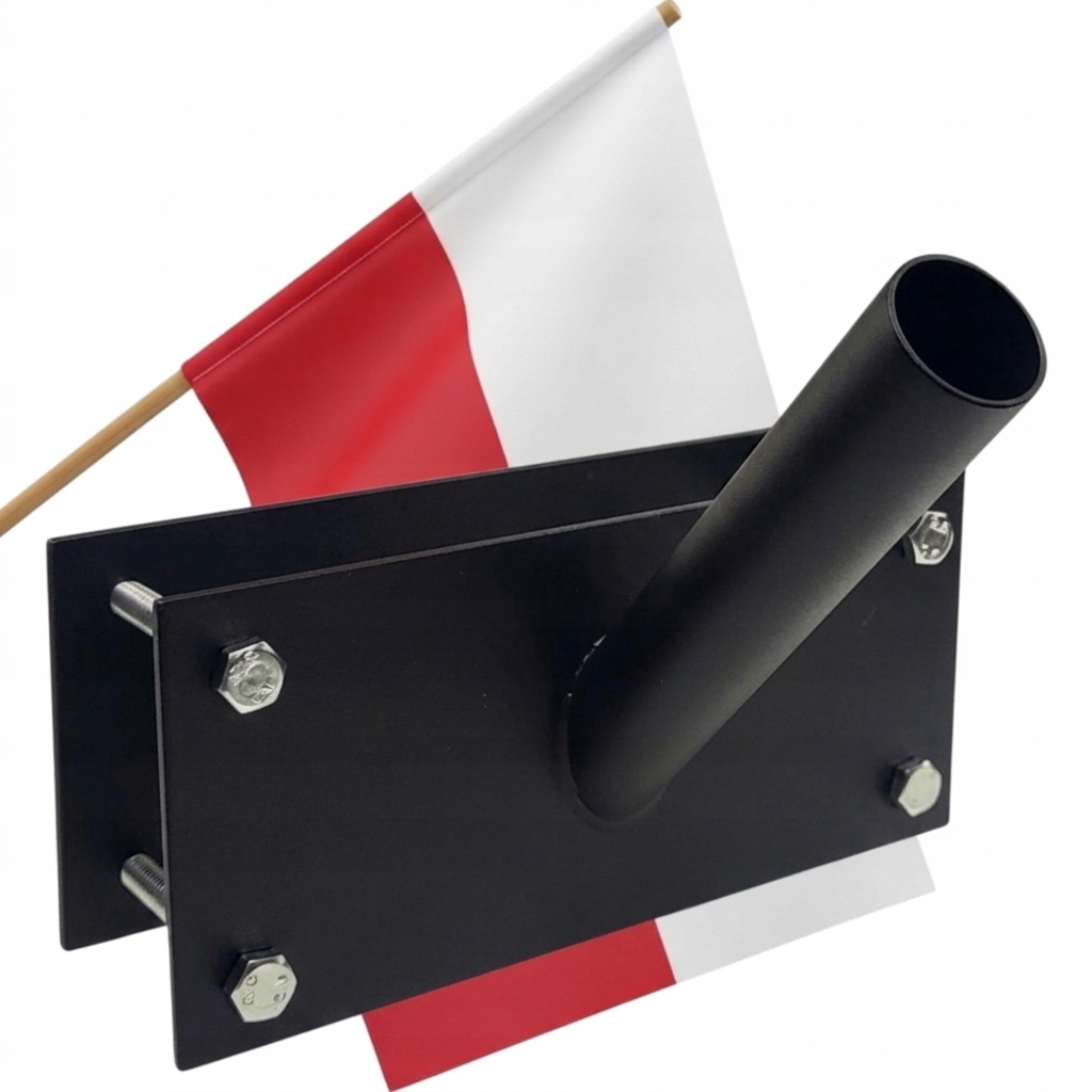 Uchwyt na flagę do flagi balustradę balkonowy czarny flaga trzonek zestaw