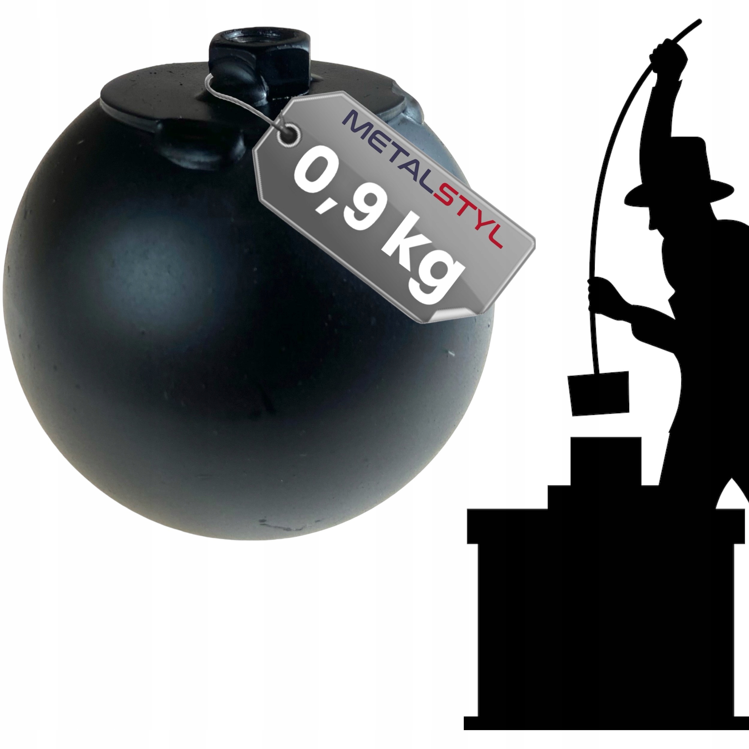 Kula do czyszczenia komina kominowa kominiarska 0,9 kg Ø 70 mm
