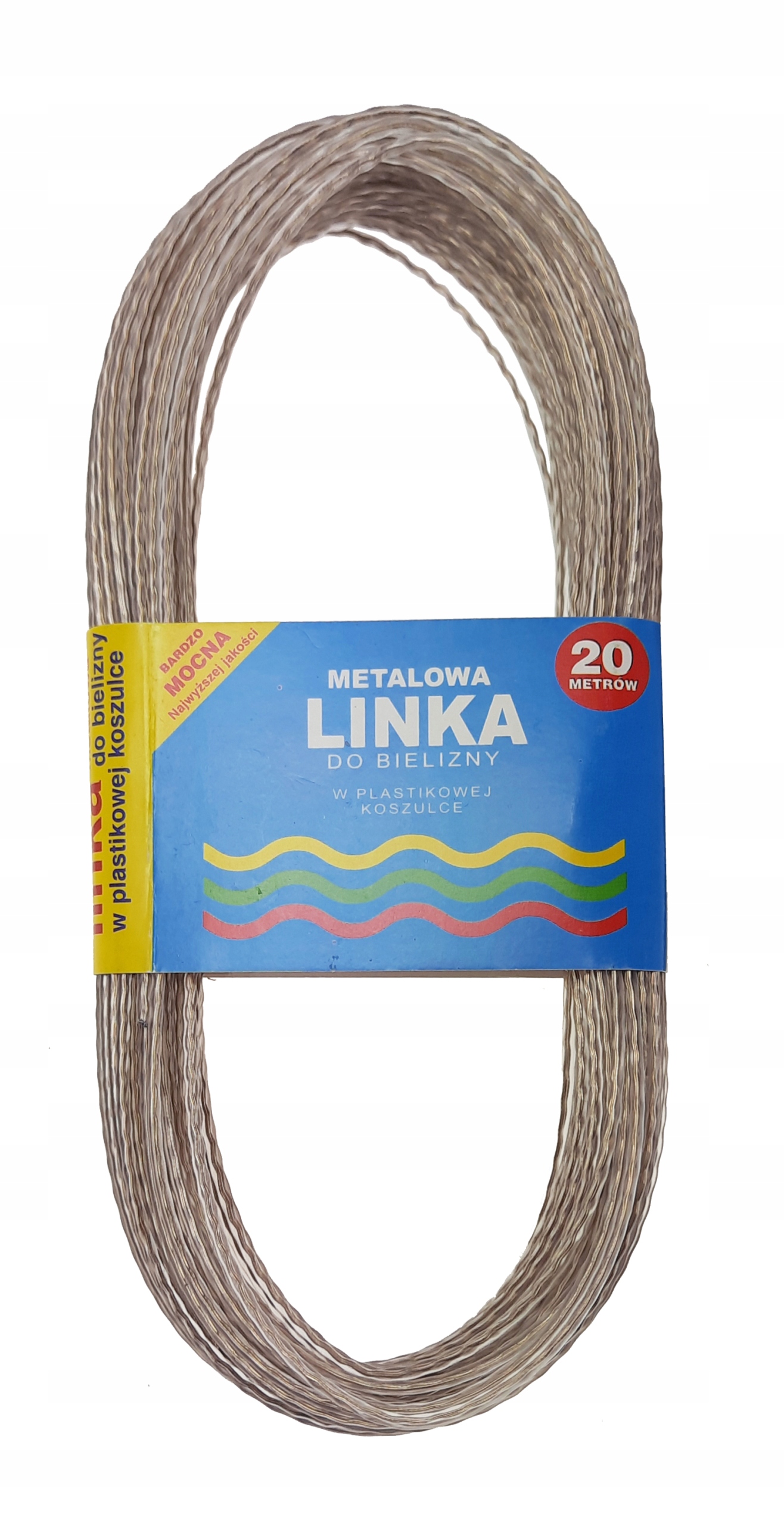 Linka stalowa sznurek na pranie bieliznę 20 metrów