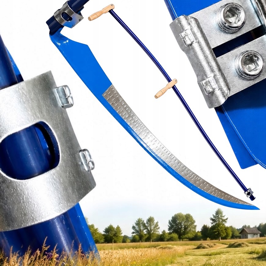 Kosa ręczna 50cm kosisko metalowe zestaw do koszenia trawy zboża