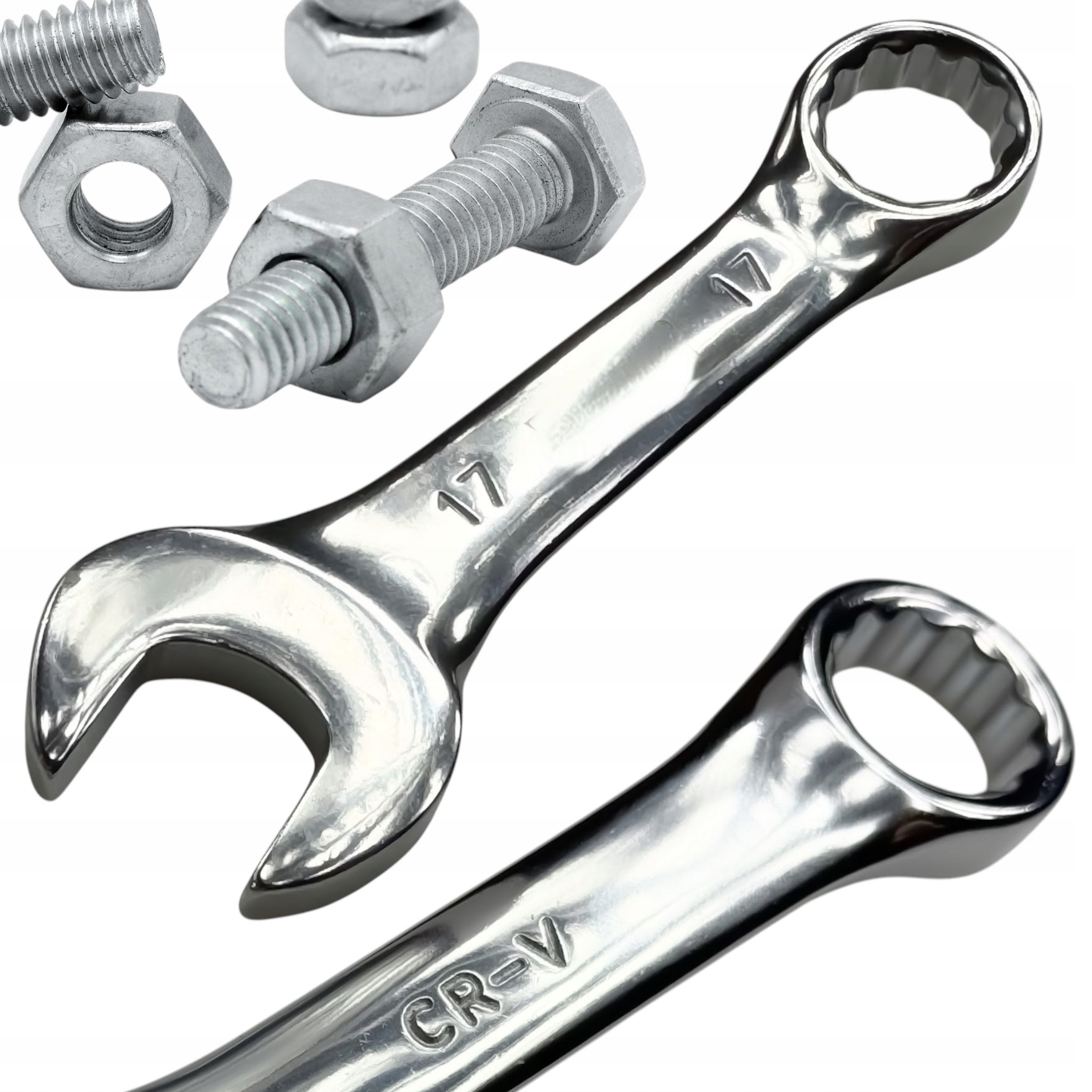 Klucz płasko oczkowy 17 mm 31CRV3 wytrzymały profesjonalny