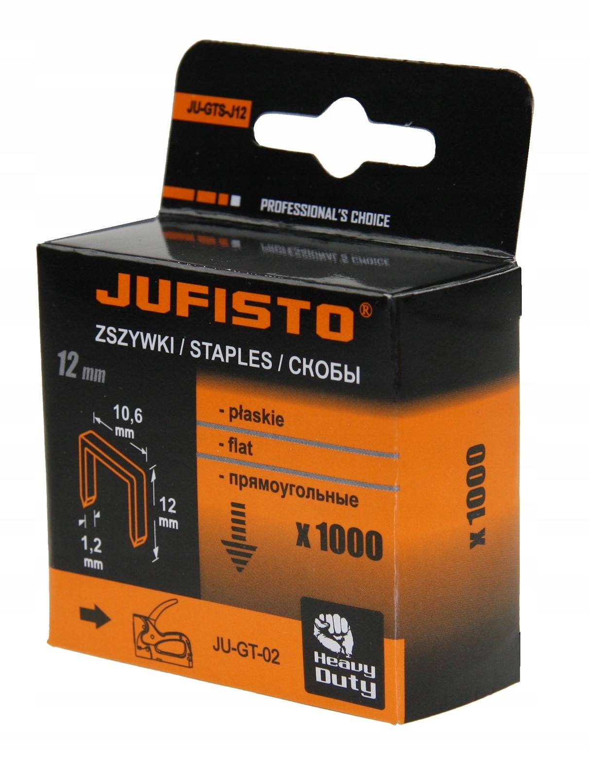 ZSZYWKI TYPU J 12 x10.6x1.2 mm 1000 szt DO TAKERA