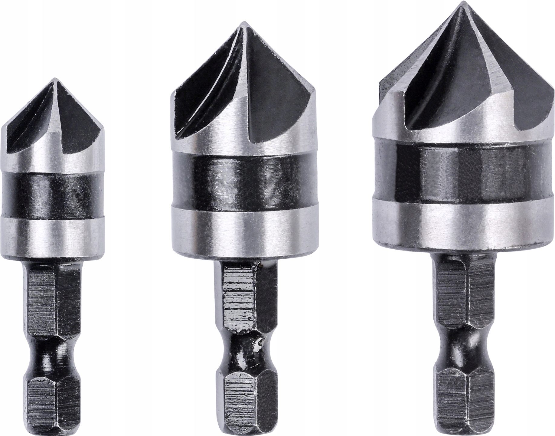 Zestaw fazowników pogłębiaczy 12-19 mm 3 szt HEX