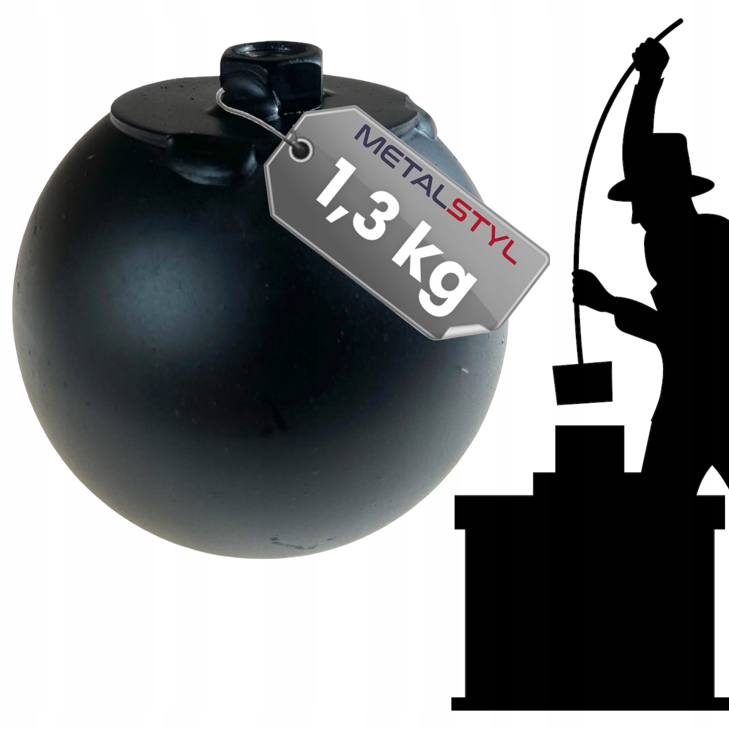 Kula do czyszczenia komina kominowa kominiarska 1,3 kg Ø 80 mm