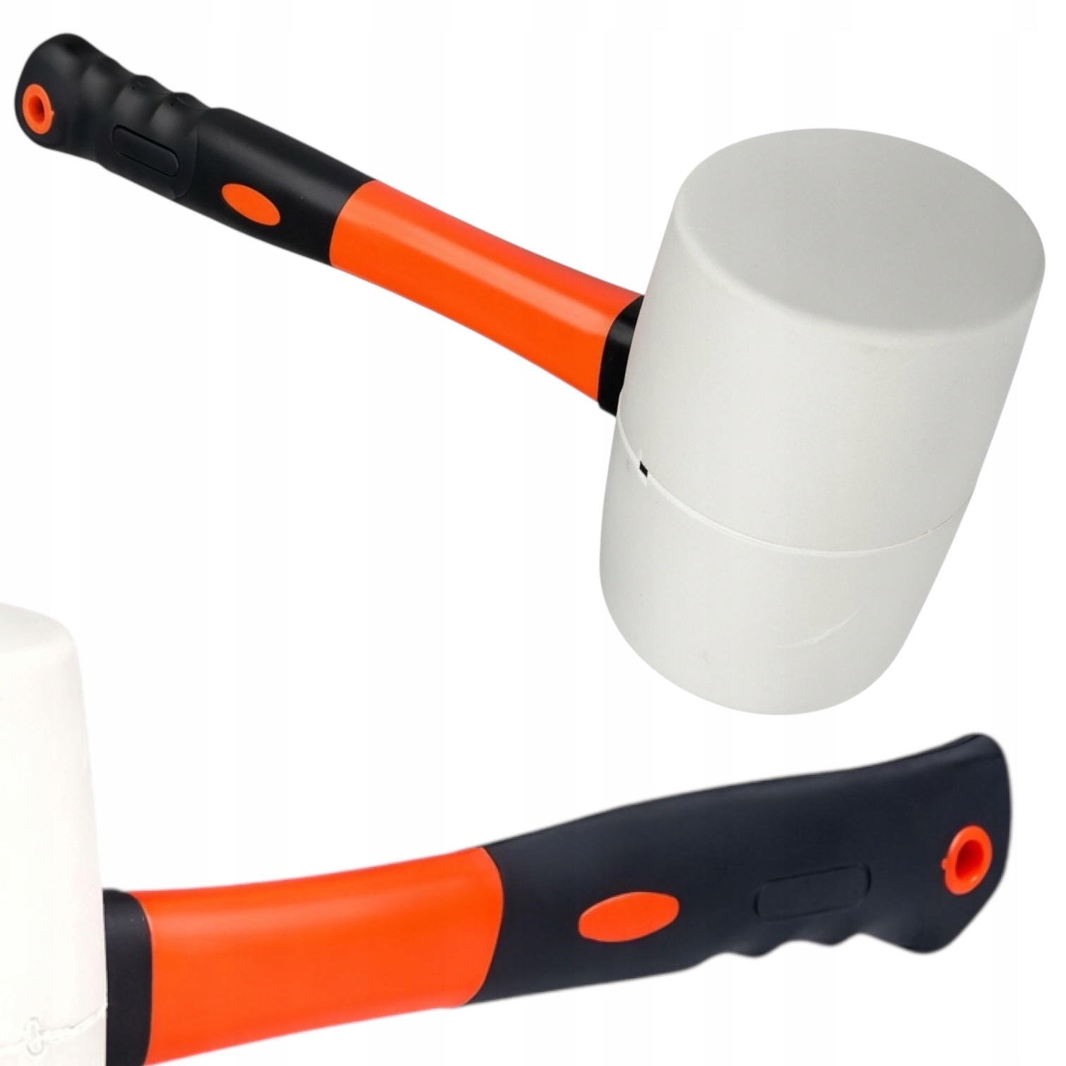 Młotek gumowy biały 400 g trzonek tworzywo fiberglas niebrudzący do płytek