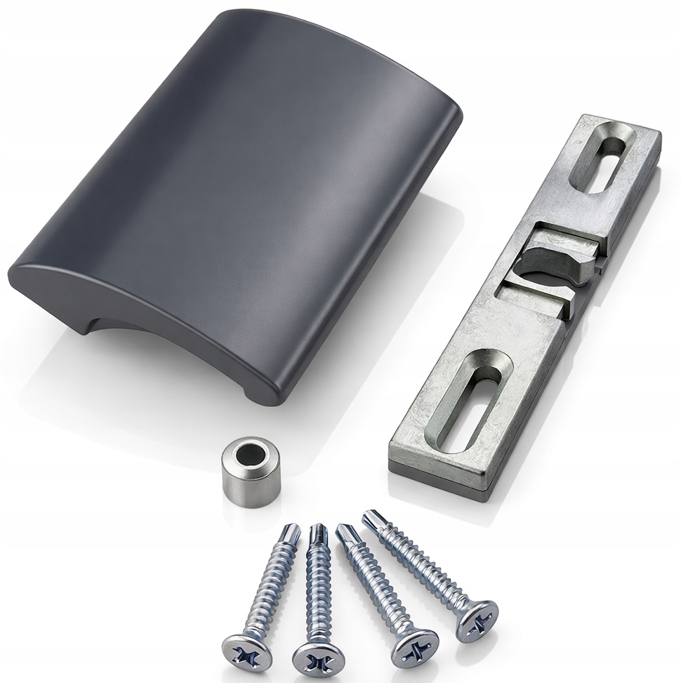 Zatrzask pochwyt do drzwi balkonowych uchwyt palacza antracyt aluminiowy