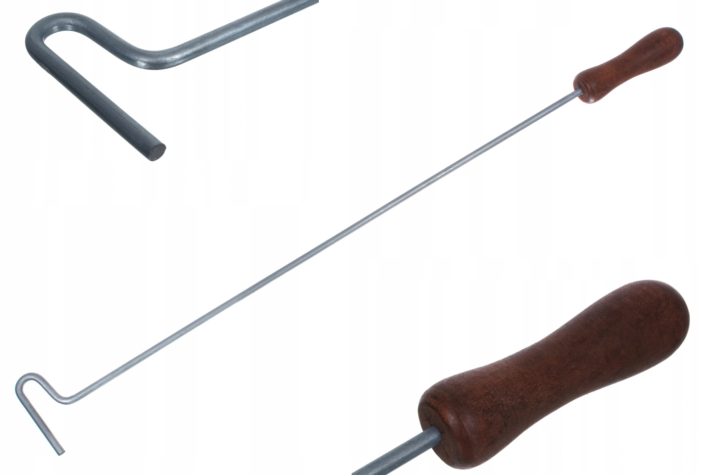 POGRZEBACZ 60cm z rączką drewnianą fi 6mm ocynk