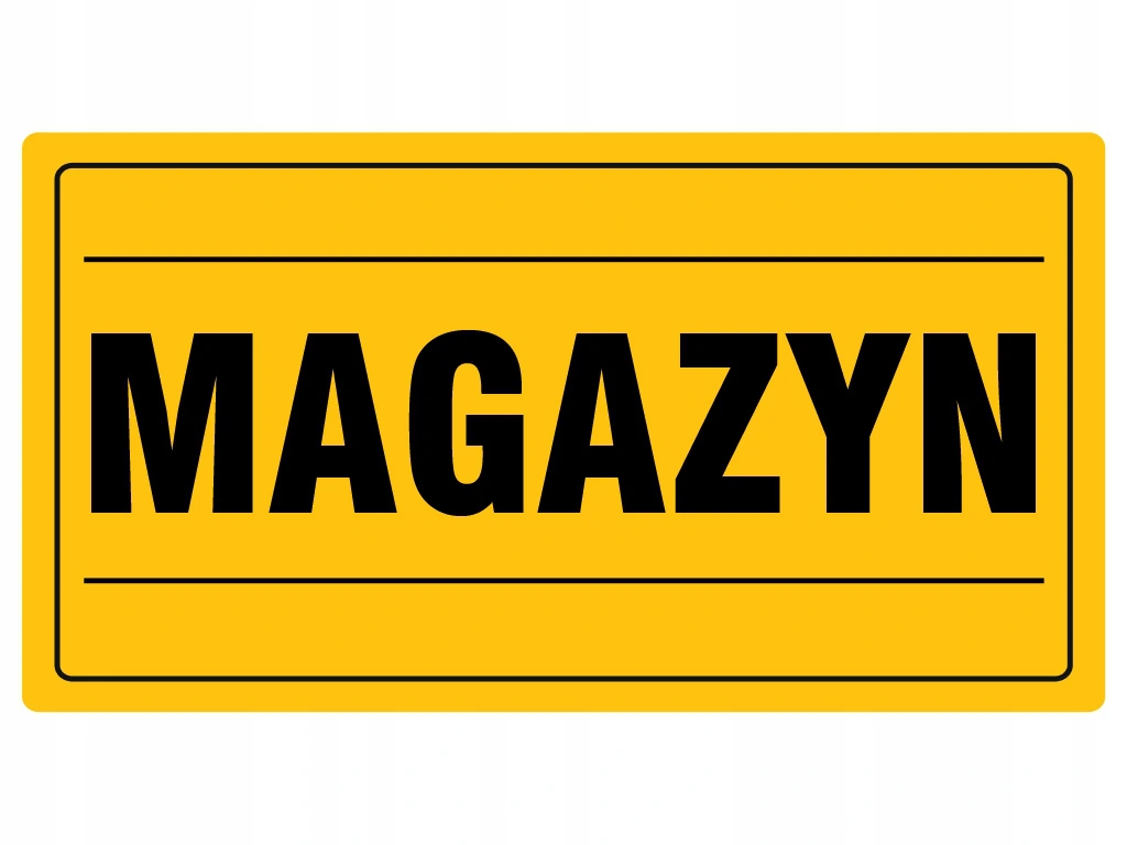 TABLICA INFORMACYJNA PCV MAGAZYN 12x22 cm