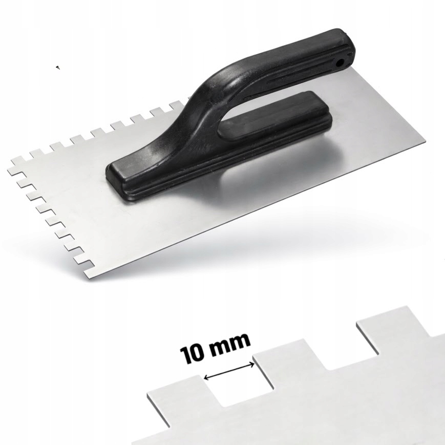 Paca nierdzewna glazurnicza 130x270 zębata do kleju zapraw inox ząb 10