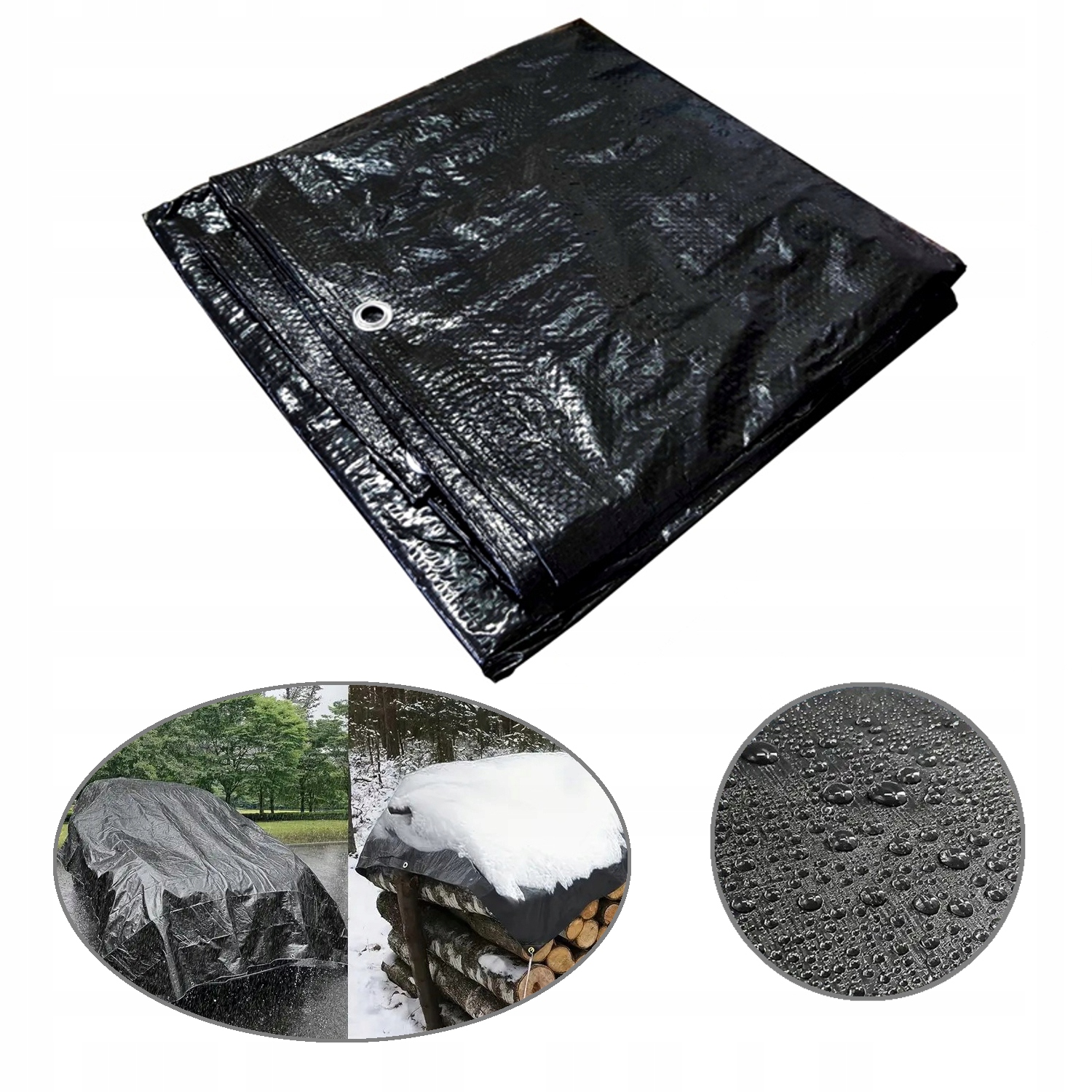 Plandeka czarna 2x3m super mocna