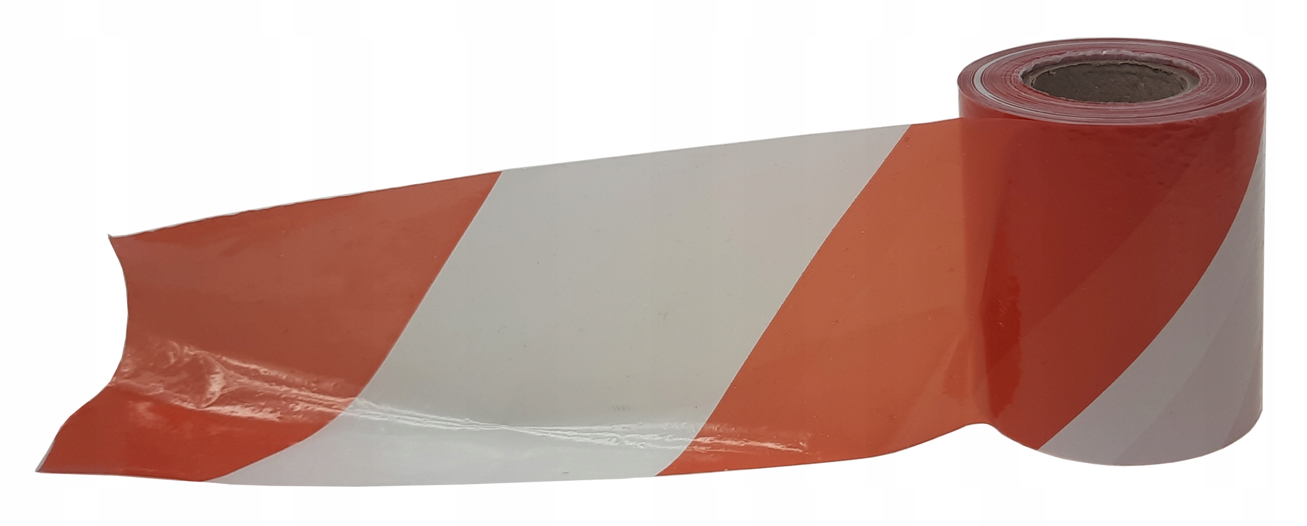 Taśma ostrzegawcza 75mm x 500m biało-czerwona BHP