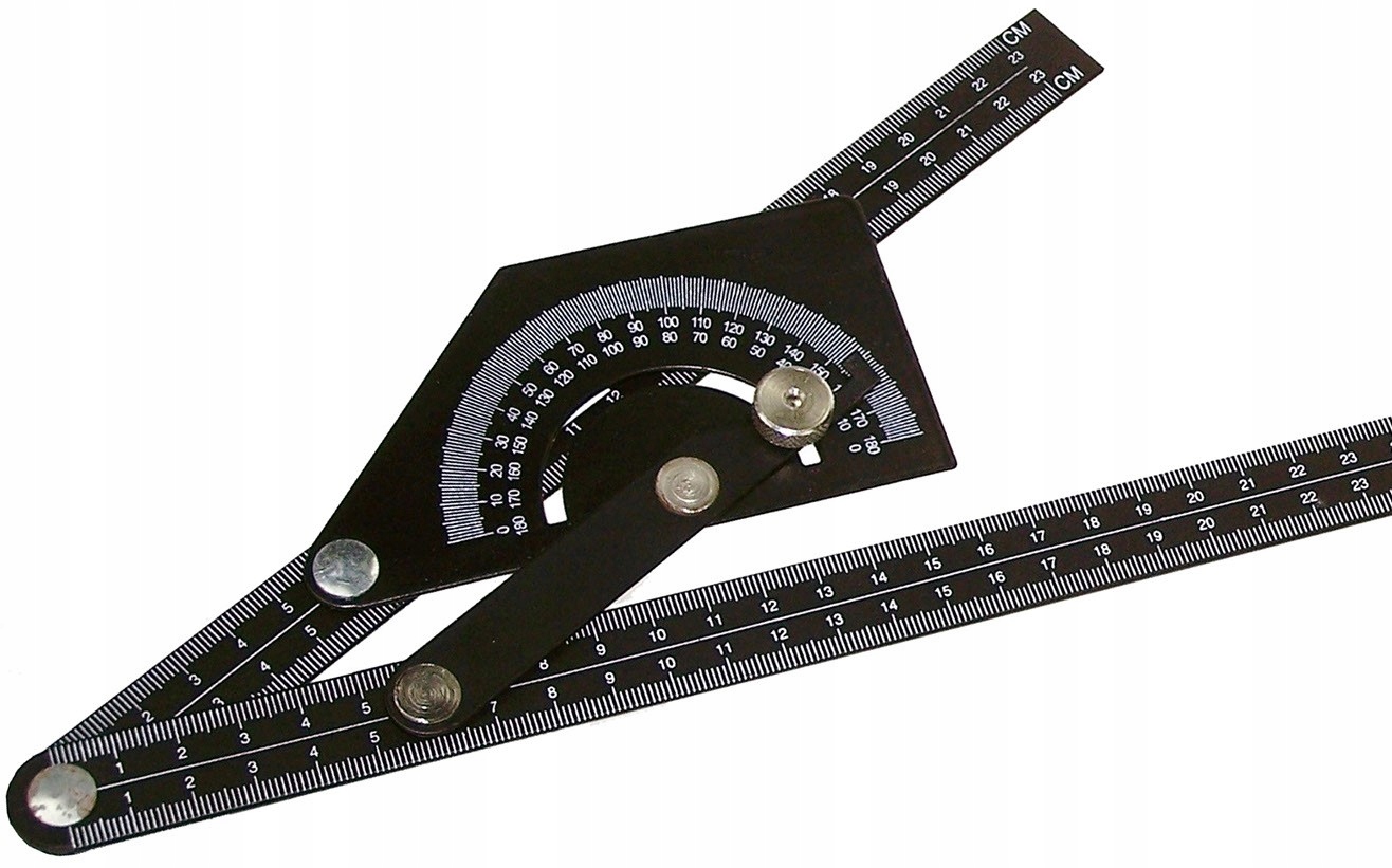 Kątownik z kątomierzem 0°-180°, 230 x 500 mm