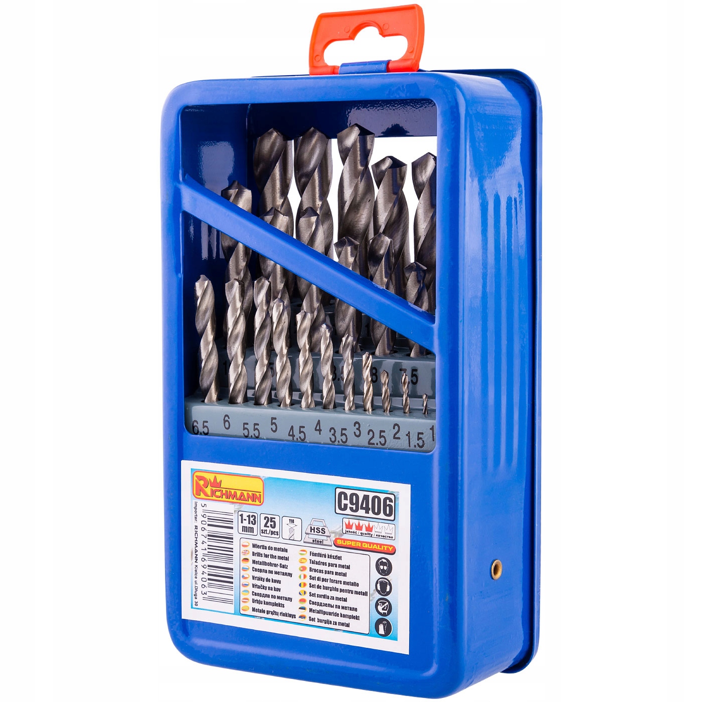 WIERTŁA DO METALU 1-13 MM 25 ELEM. HSS