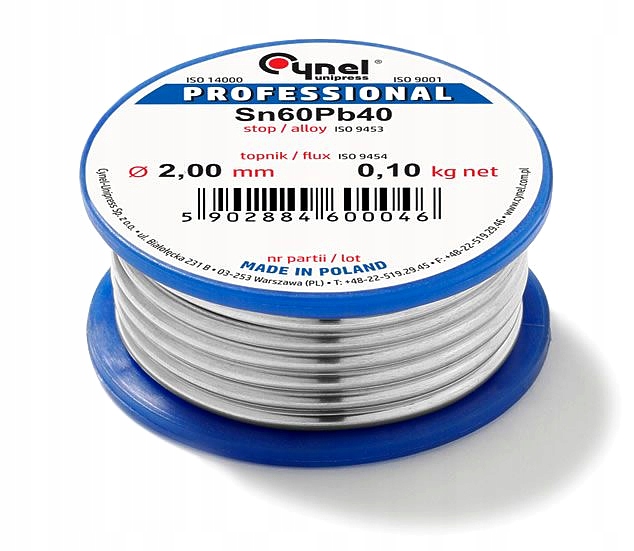 CYNA DO LUTOWANIA FI 2 MM 100G