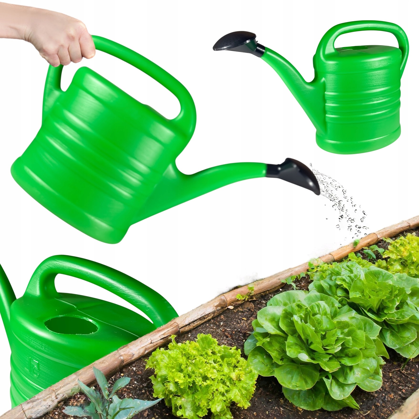 Konewka do podlewania zraszania kwiatów plastikowa 5L z sitkiem