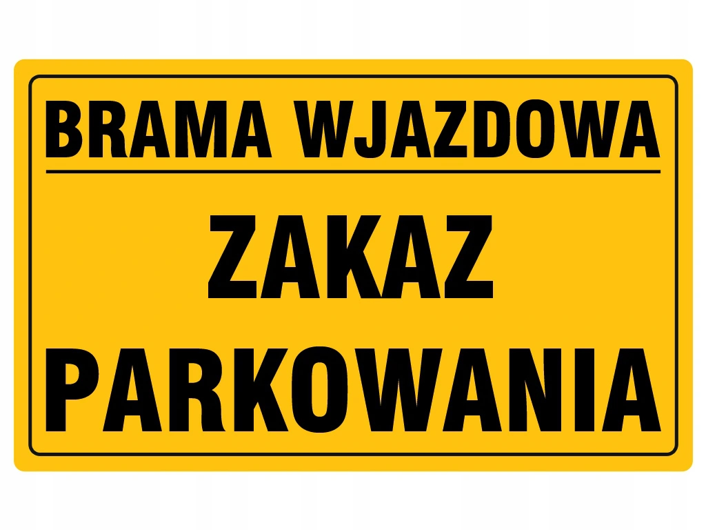 TABLICA INFORMACYJNA PCV ZAKAZ PARKOWANIA 20x33