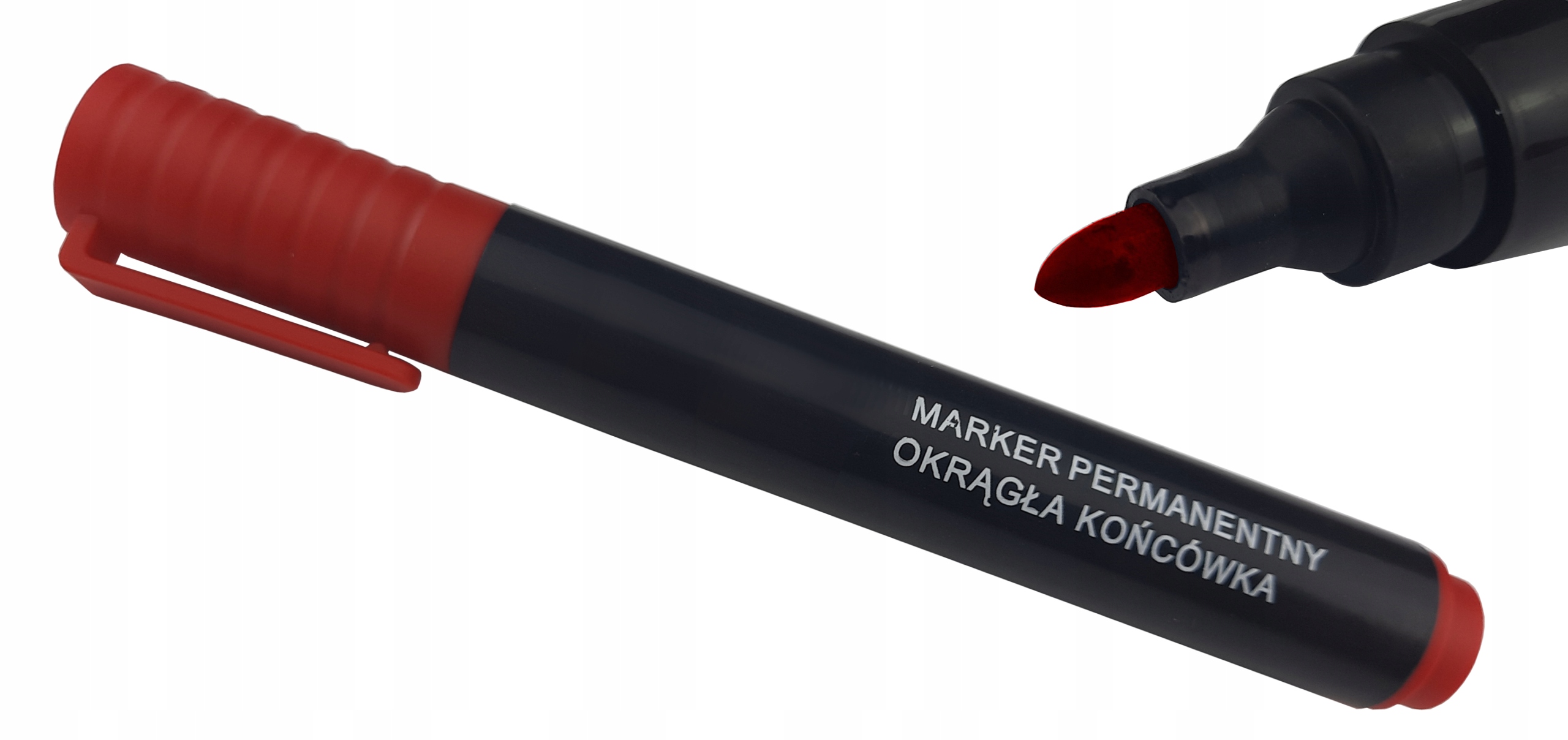 Marker permanentny okrągły czerwony