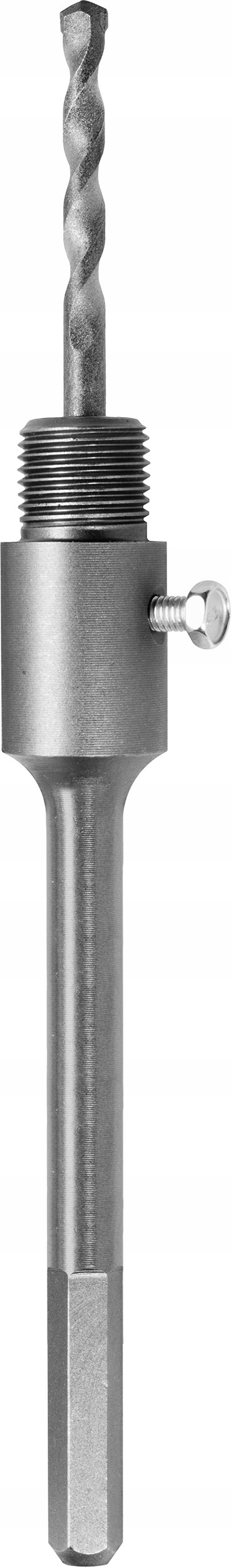 Adapter z wiertłem prowadzącym do otwornicy koronki HEX 170 mm