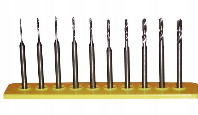 Zestaw precyzyjnych Mini wierteł 0,6-2,3 mm10 szt.