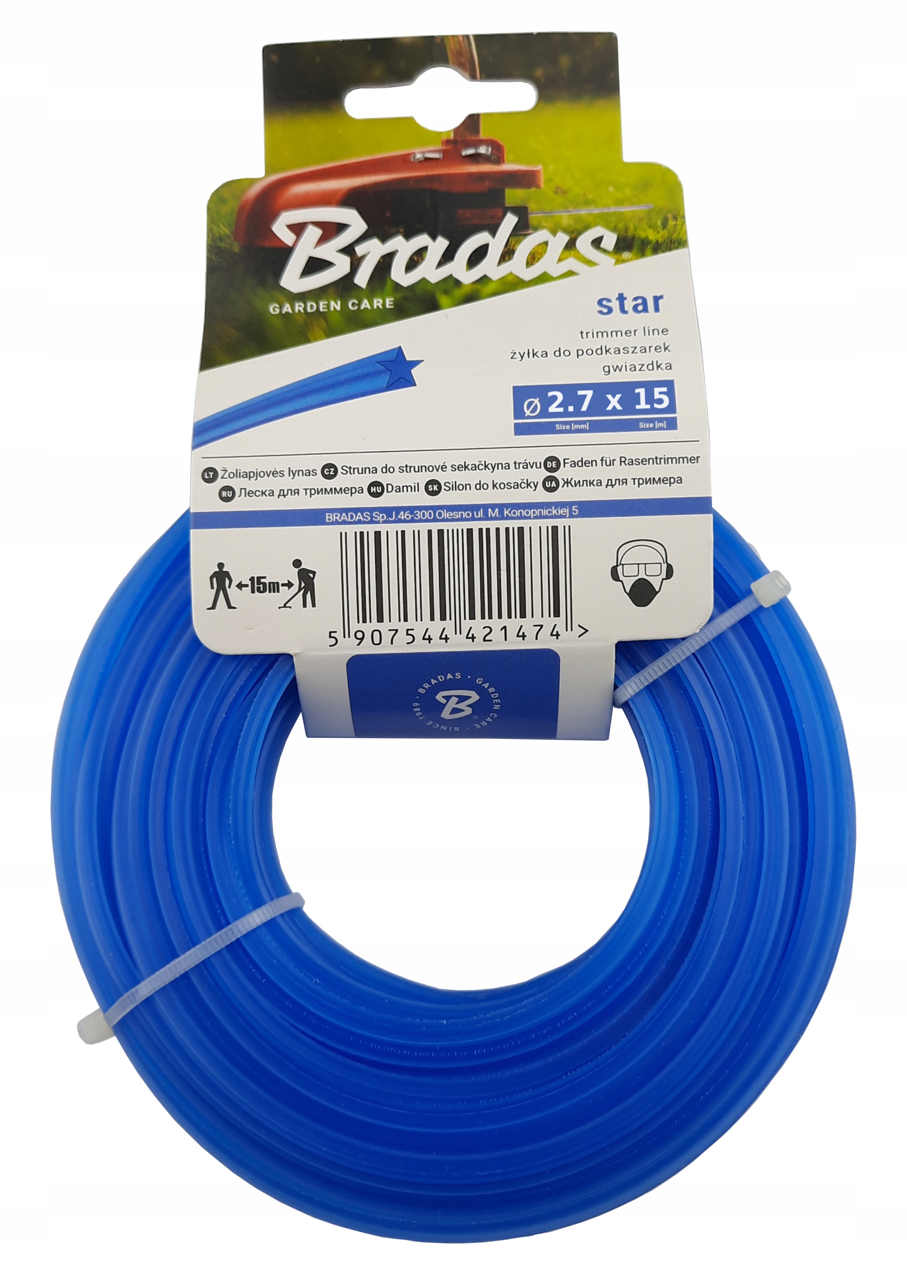 Żyłka BRADAS gwiazdka 2.7 x 15m