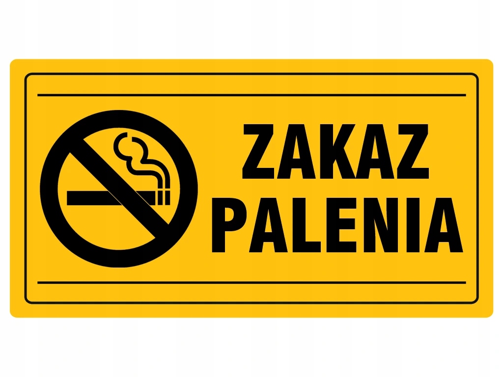 TABLICA INFORMACYJNA PCV ZAKAZ PALENIA 12x22 cm