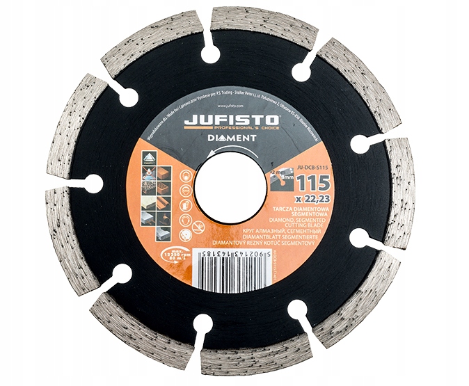 Tarcza diamentowa segmento 115mm Quality of Sweden