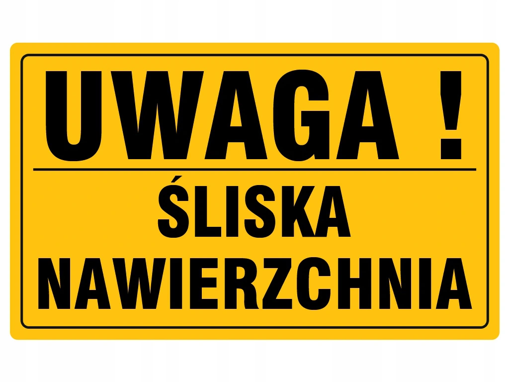 TABLICA INFORMACYJNA PCV ŚLISKA NAWIERZCHNIA 20x33