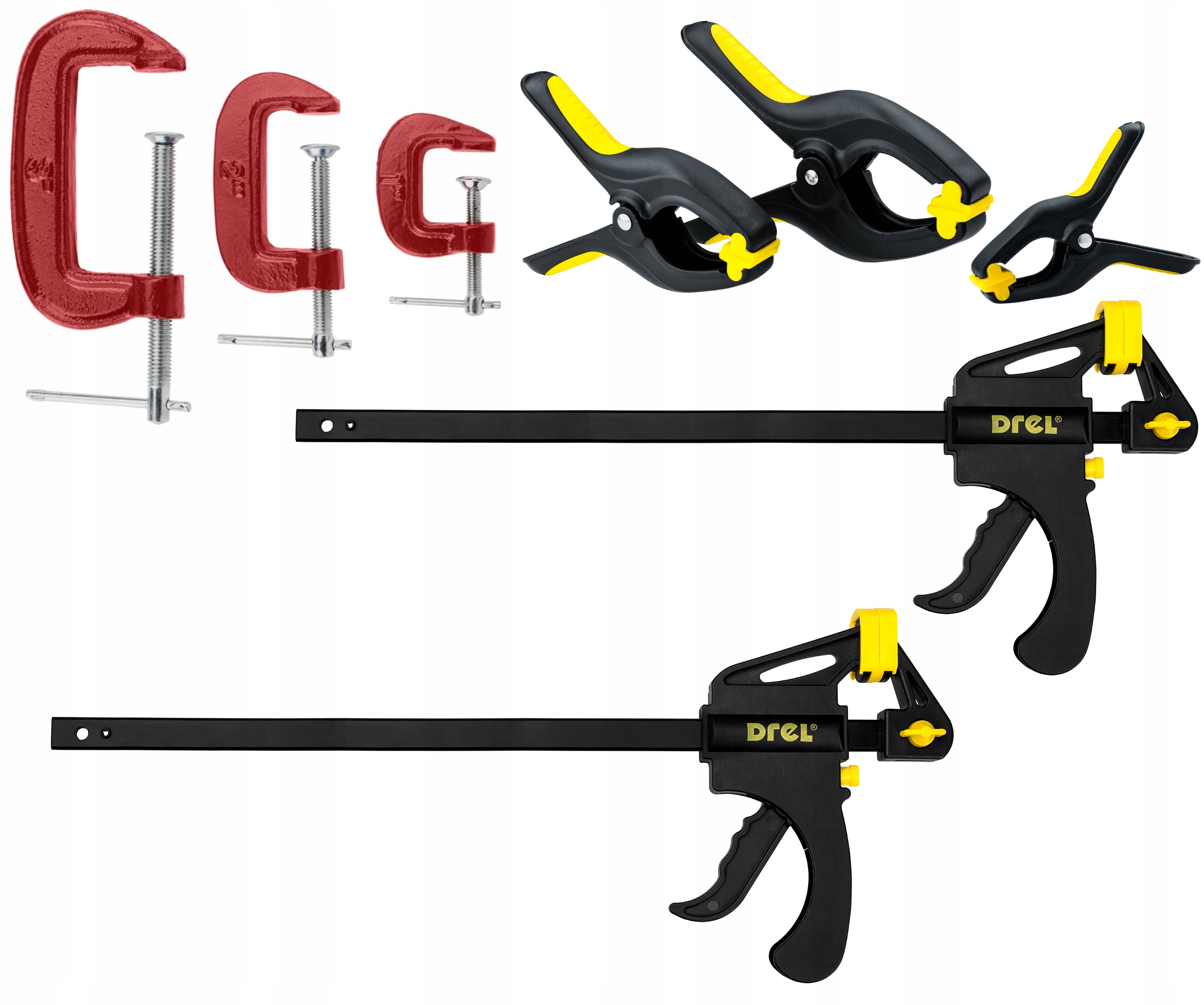 Ścisk stolarski zestaw stolarski 8 szt 150 mm
