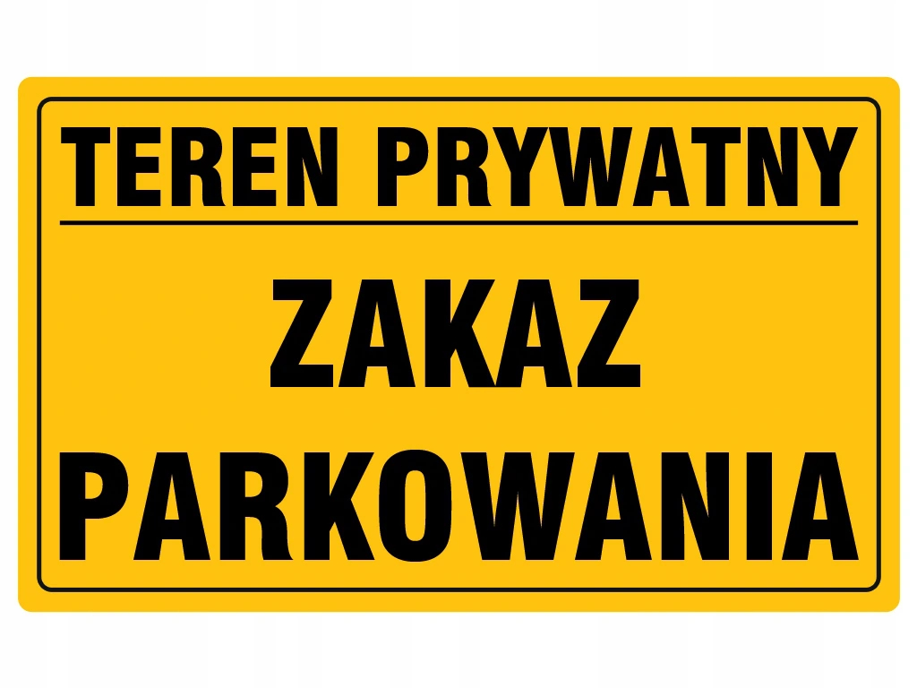 TABLICA INFORMACYJNA PCV ZAKAZ PARKOWANIA 20x33 cm