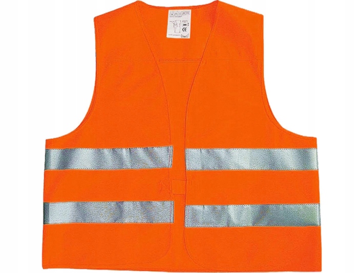 Kamizelka ostrzegawcza, 2 pasy odblaskowe L orange