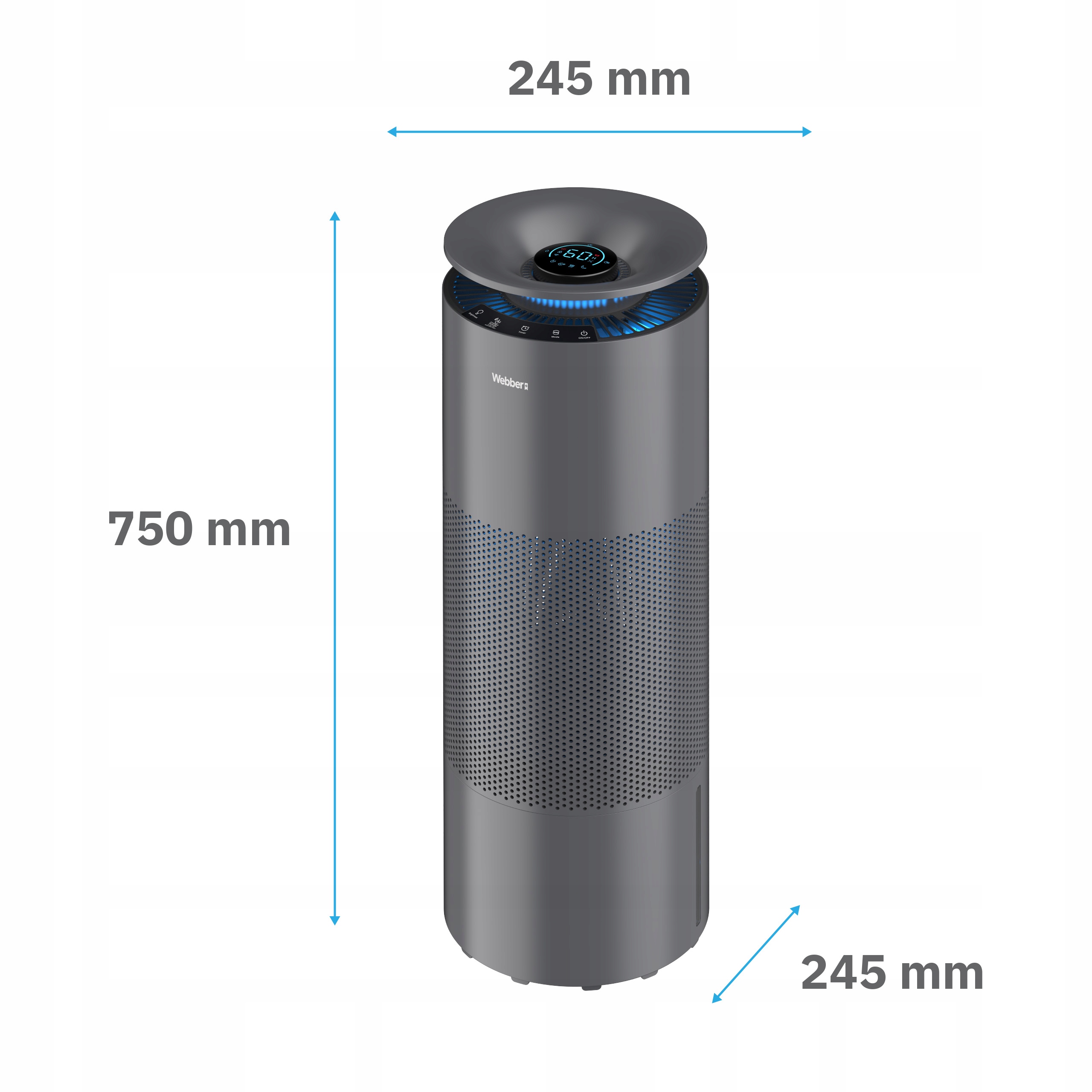 Nawilżacz Ewaporacyjny EH9004 TAUPE UV-C WIFI ULTRA-HUMI AIR 360° 8l