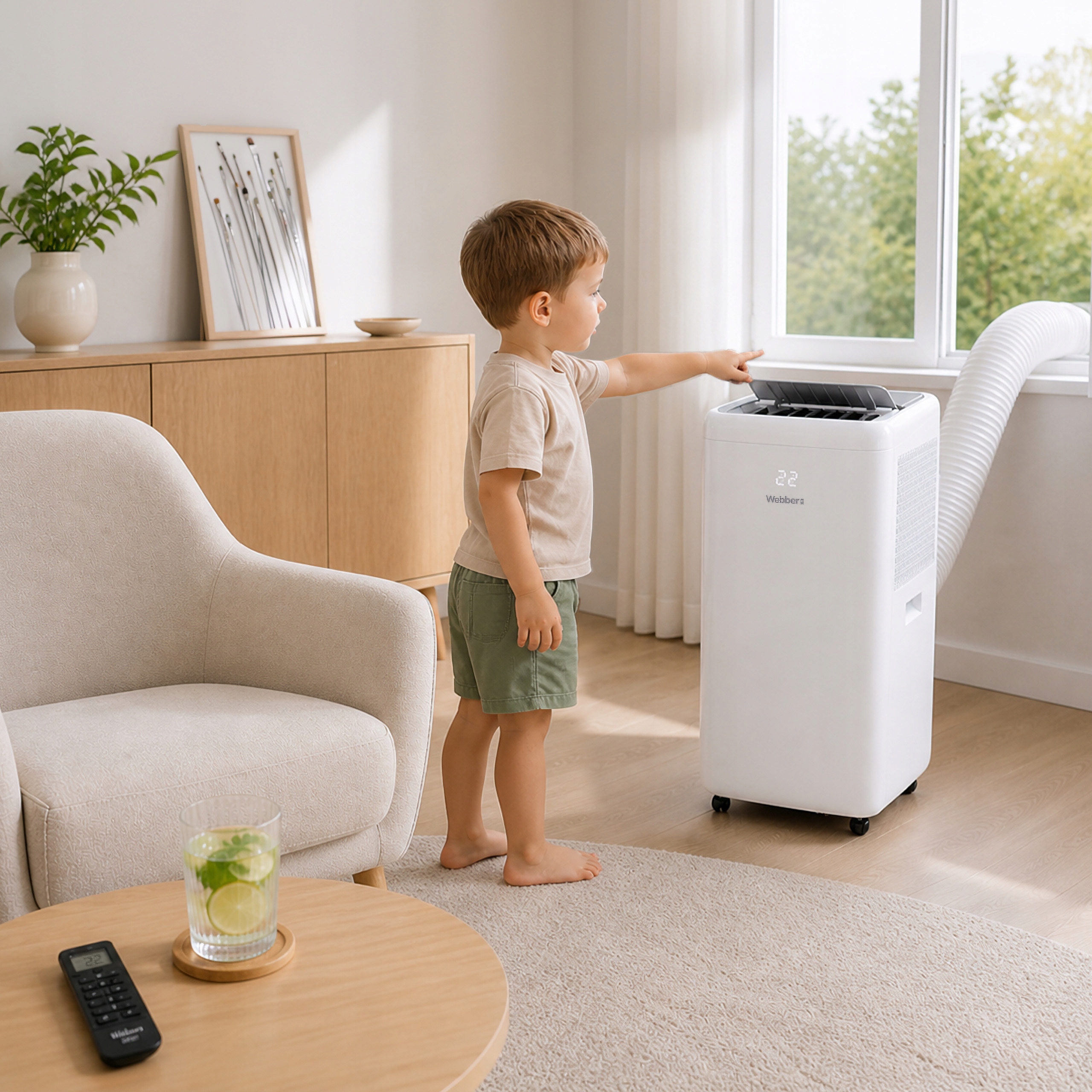 Klimatyzator Przenośny 9000BTU 3w1 WIFI Osuszacz Swing Pilot 43m²