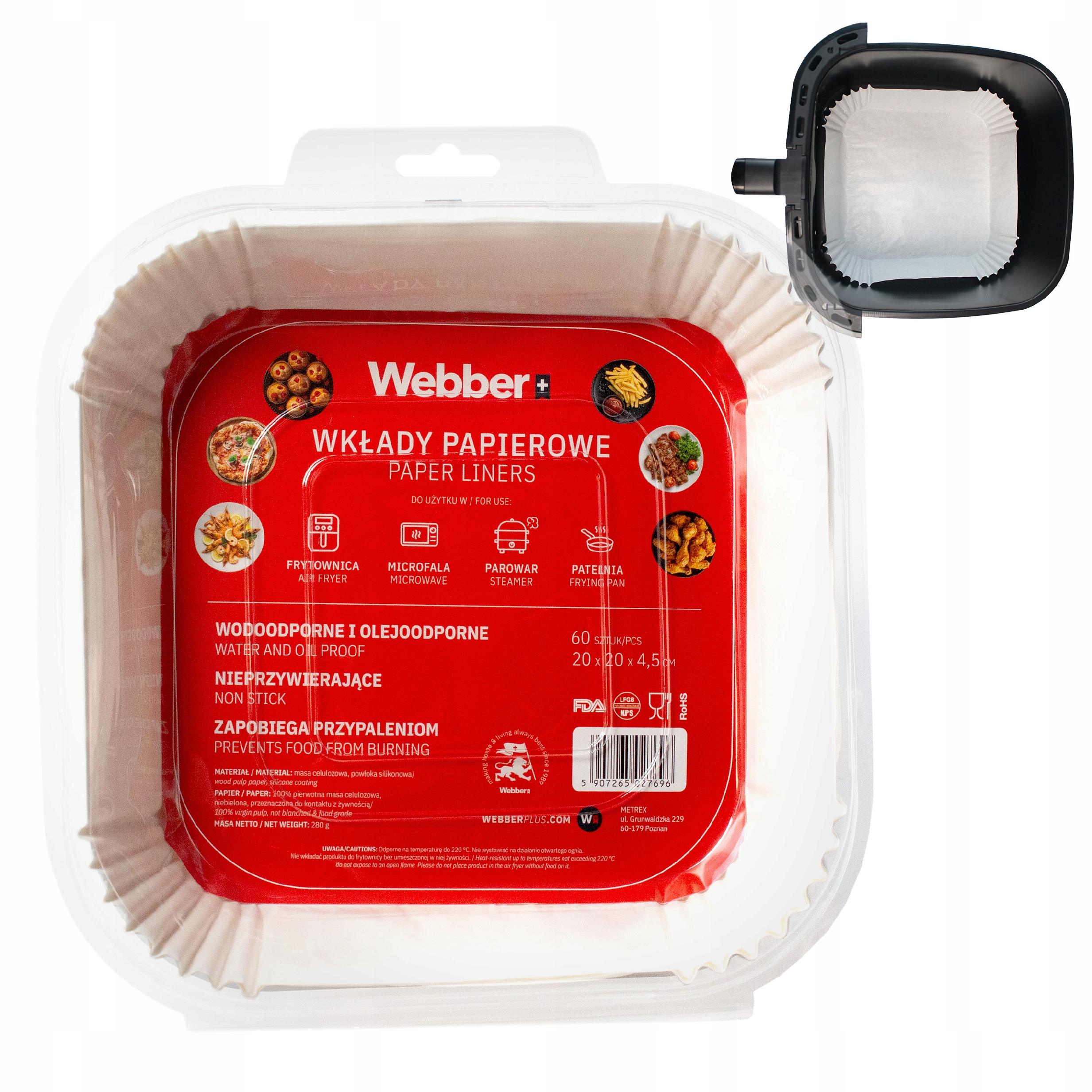 60X Wkład Air Fryer Papier Wkłady Papierowe Do Frytkownicy Beztłuszczowej