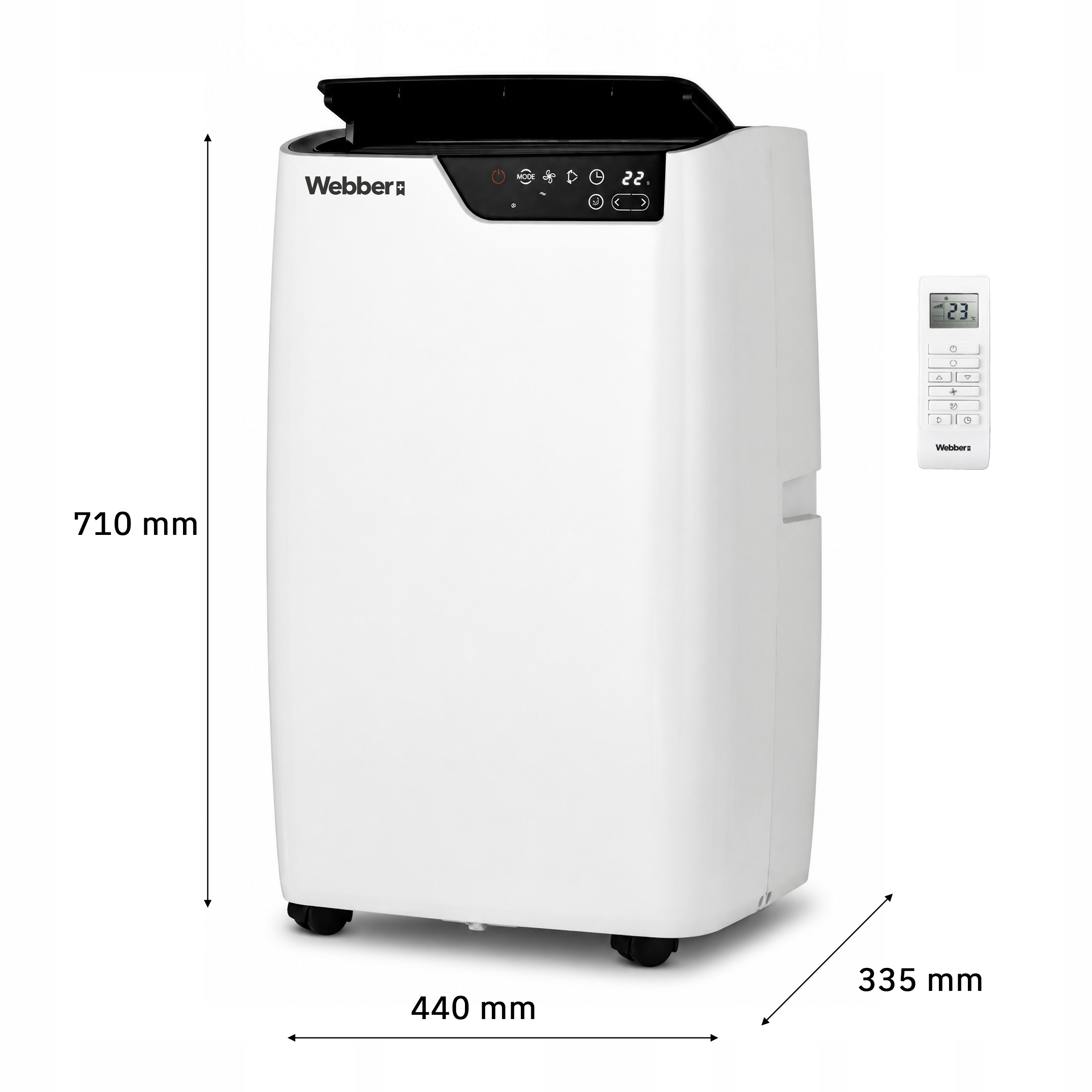 Klimatyzator Przenośny 12000BTU 4w1 WIFI Grzanie Osuszacz Pilot 49m²