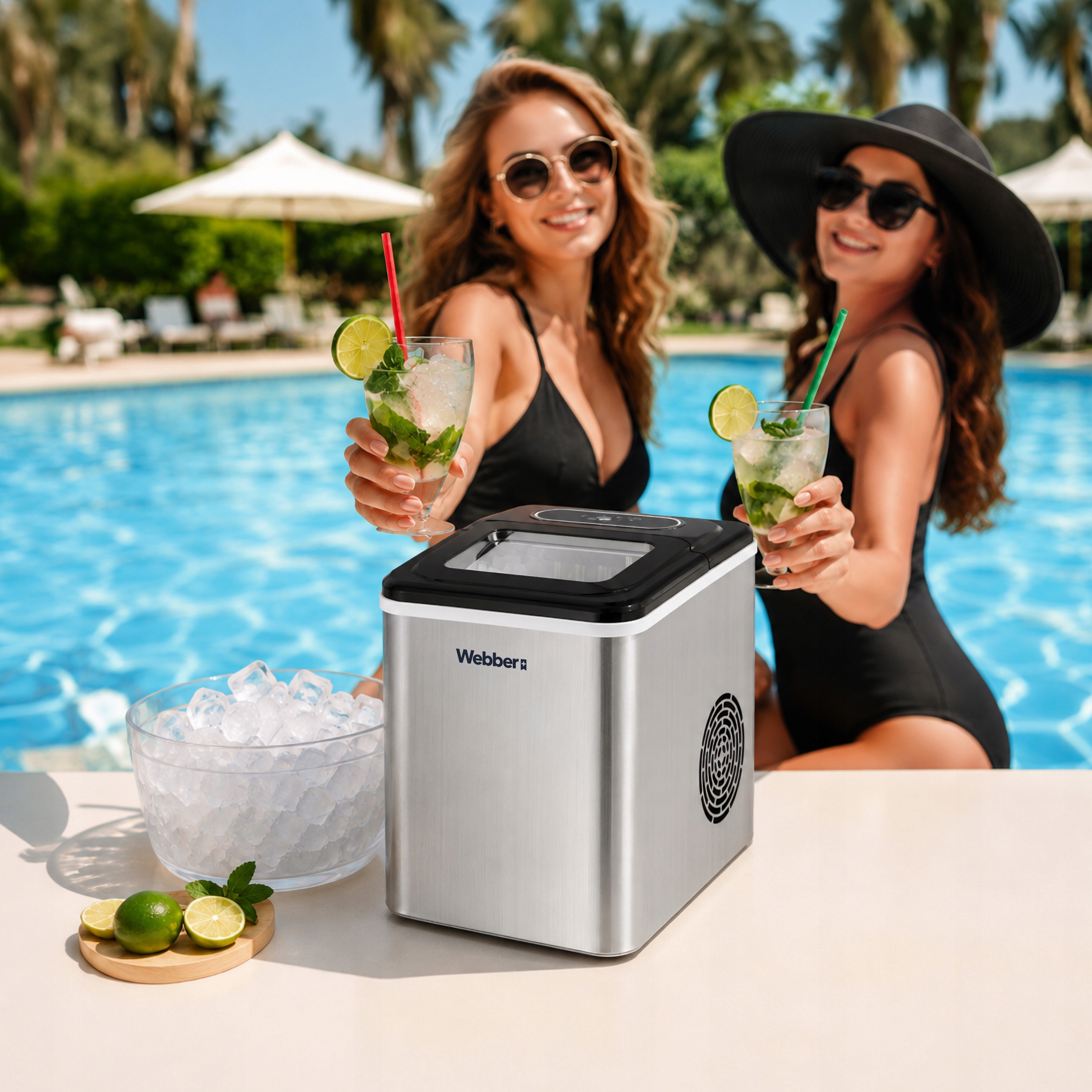 Kostkarka Do Lodu Ruka IM-002 Inox 13kg 165W 2 Rozmiary Kostek 1,5 l