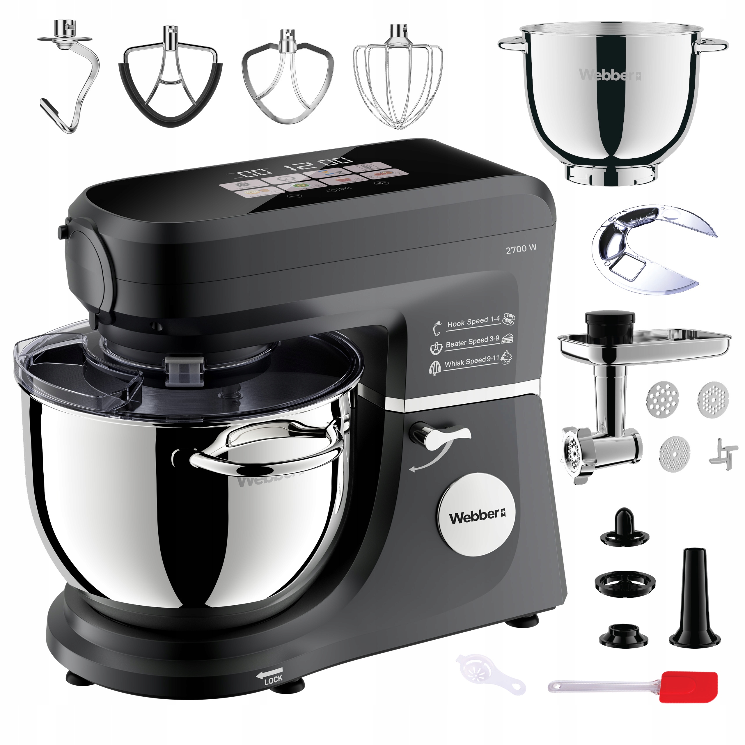 Robot Kuchenny Planetarny SM17 2700W Misa 7l Mikser Wielofunkcyjny