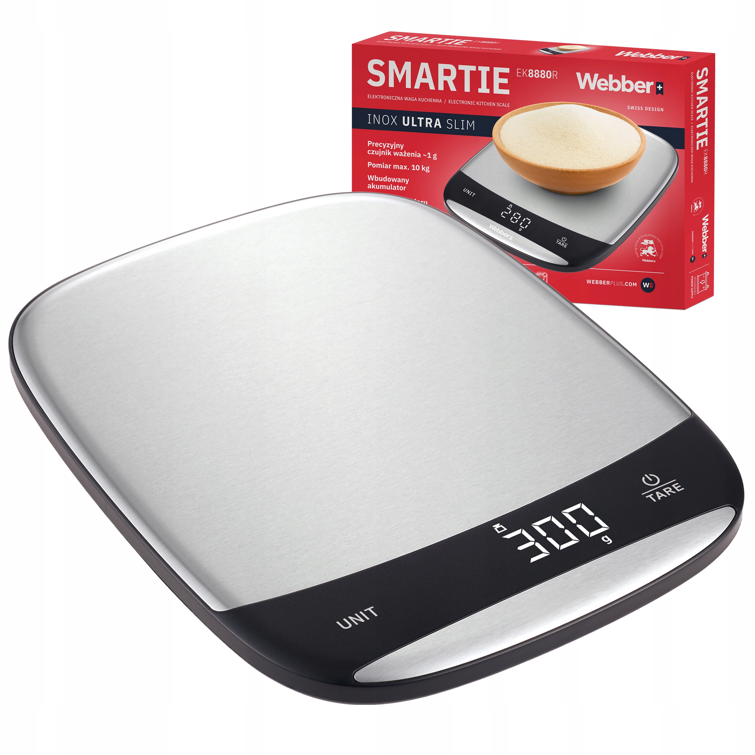 Waga Kuchenna INOX Elektroniczna Precyzyjna LCD 10kg USB Tarowanie