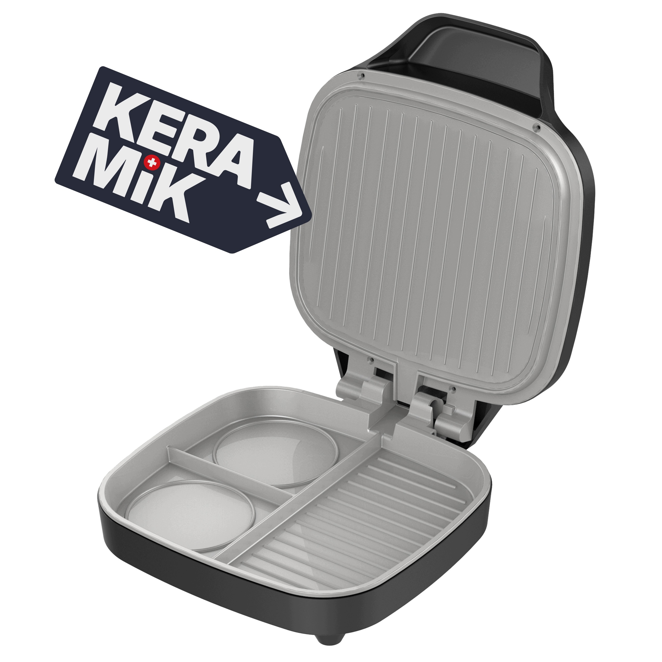 Opiekacz Wielofunkcyjny Grill Toster 1200W Dual Cook 180 Ceramiczny Inox
