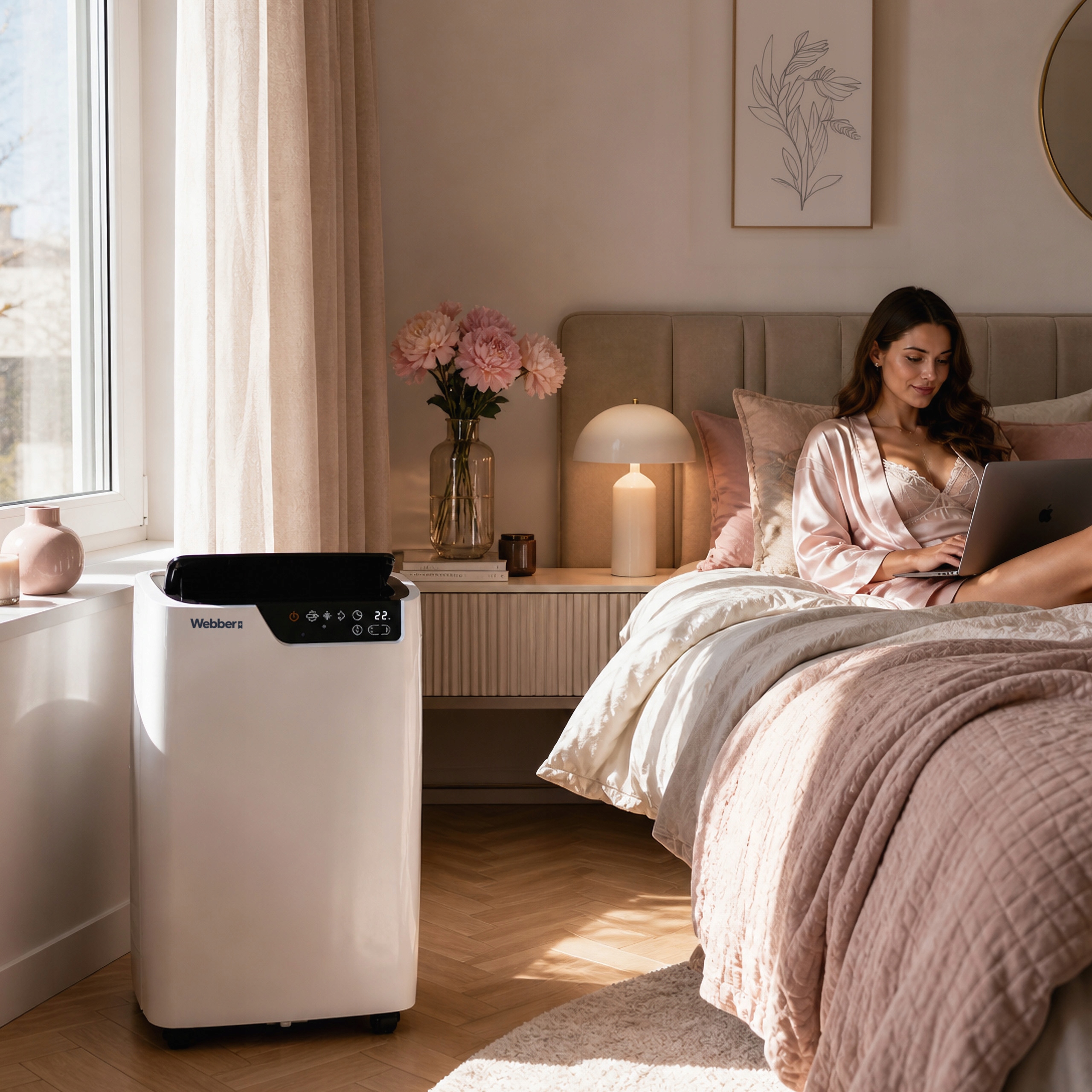 Klimatyzator Przenośny 12000BTU 4w1 WIFI Grzanie Osuszacz Pilot 49m²