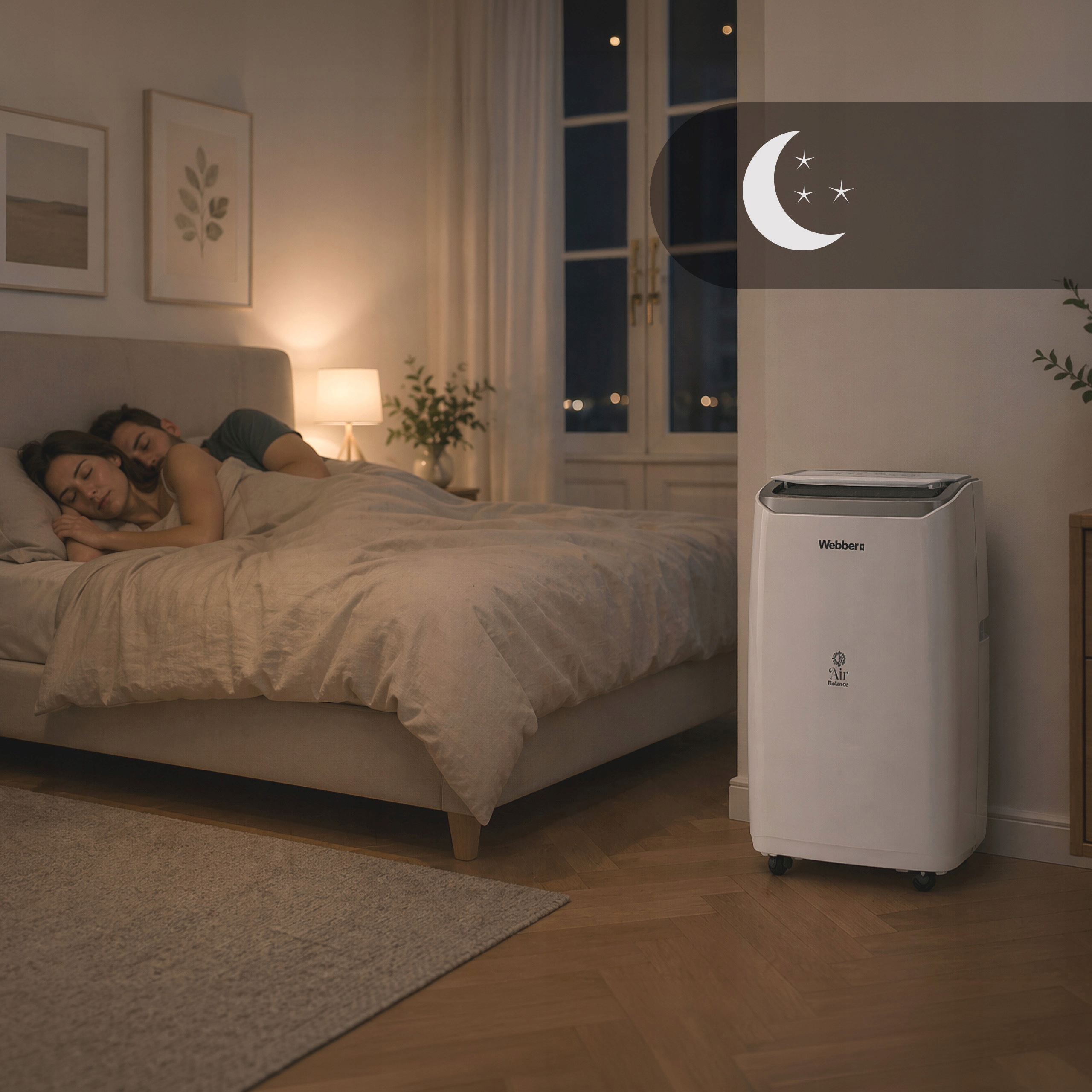 Klimatyzator Przenośny 16000BTU 4w1 WIFI Grzanie Osuszacz Do 59m²