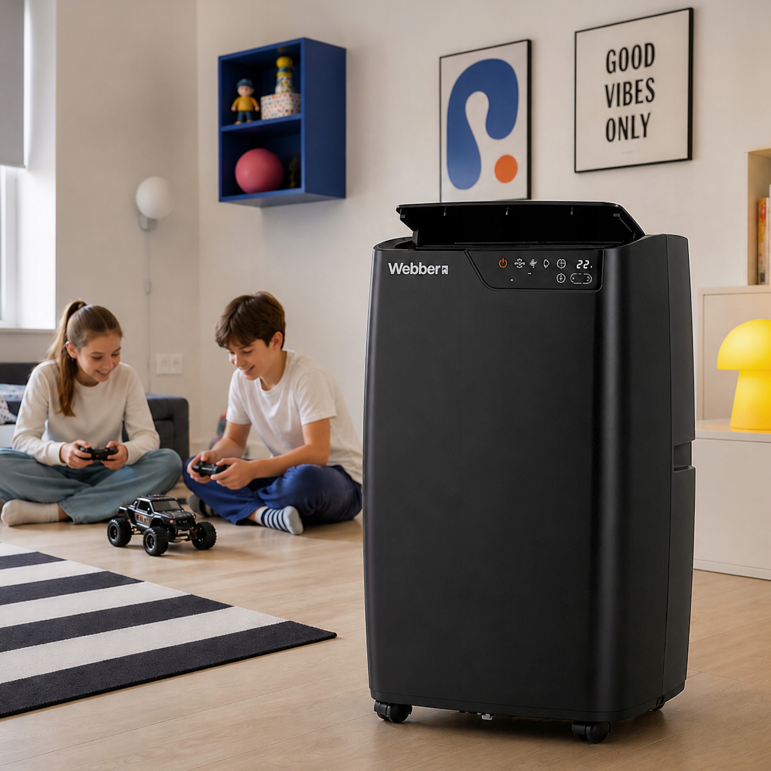 Klimatyzator Przenośny 12000BTU 4w1 WIFI Grzanie Osuszacz Pilot 49m²