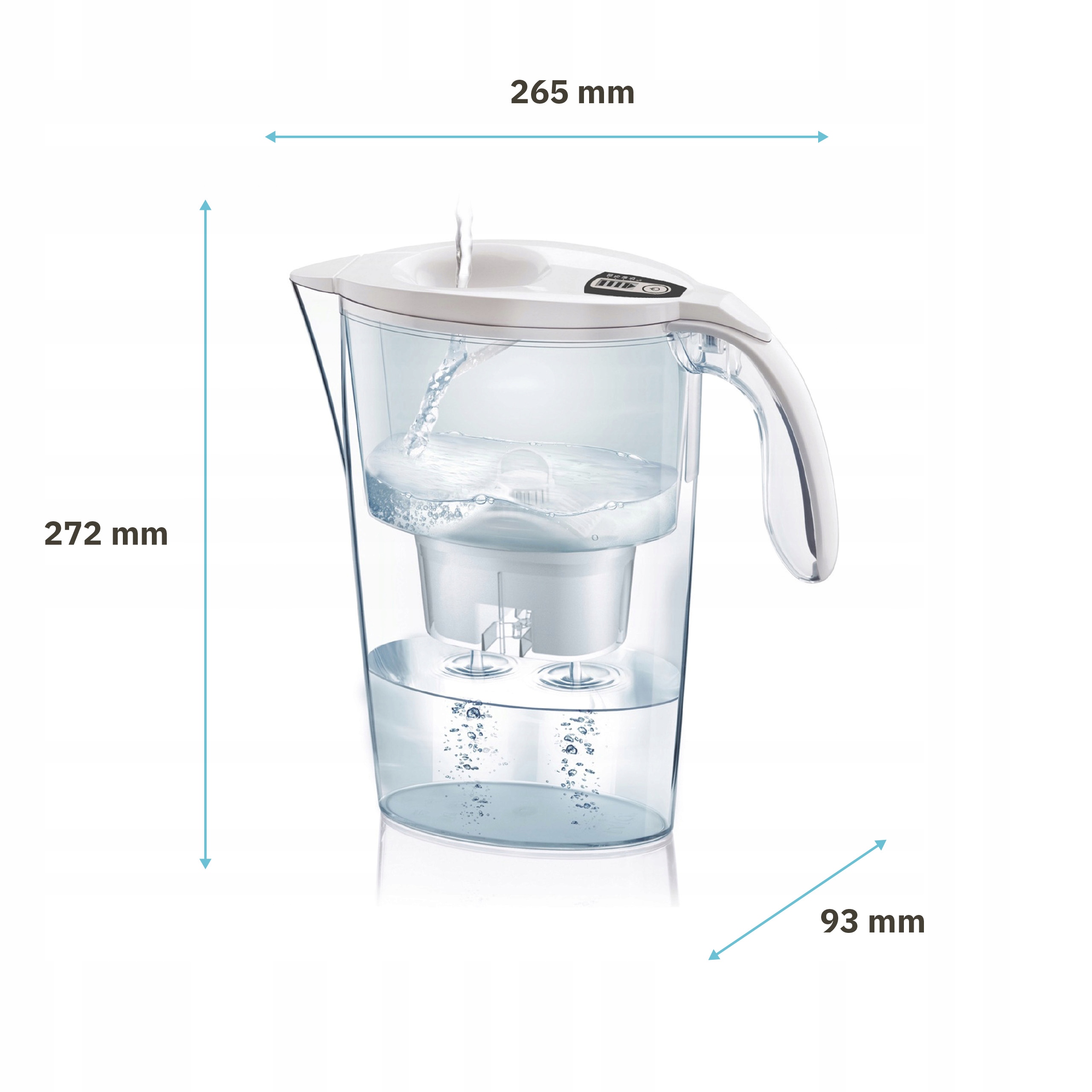 Dzbanek Filtrujący LAICA Stream Line 2,3l Filtr Bi-Flux Do Filtrowania Wody