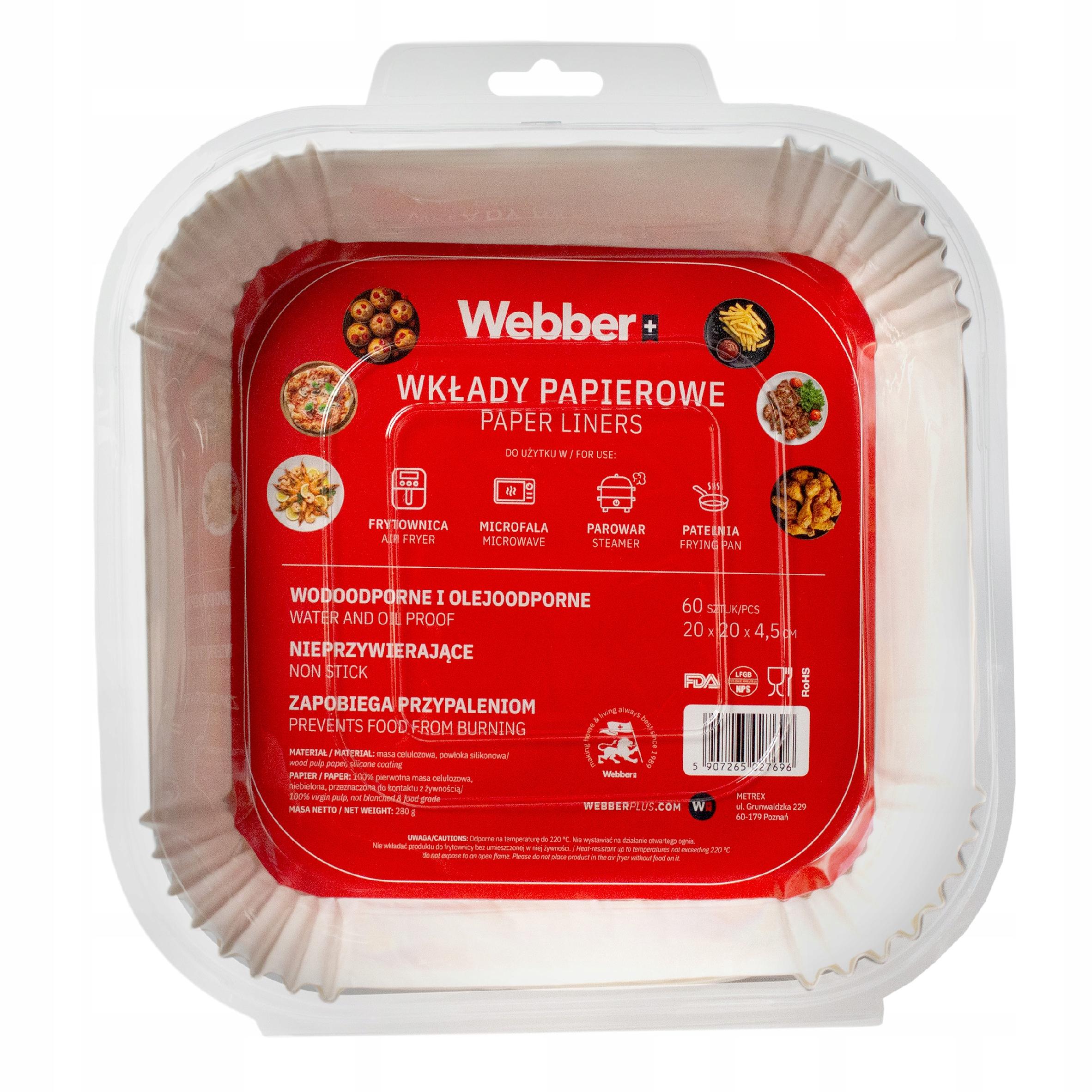 60X Wkład Air Fryer Papier Wkłady Papierowe Do Frytkownicy Beztłuszczowej