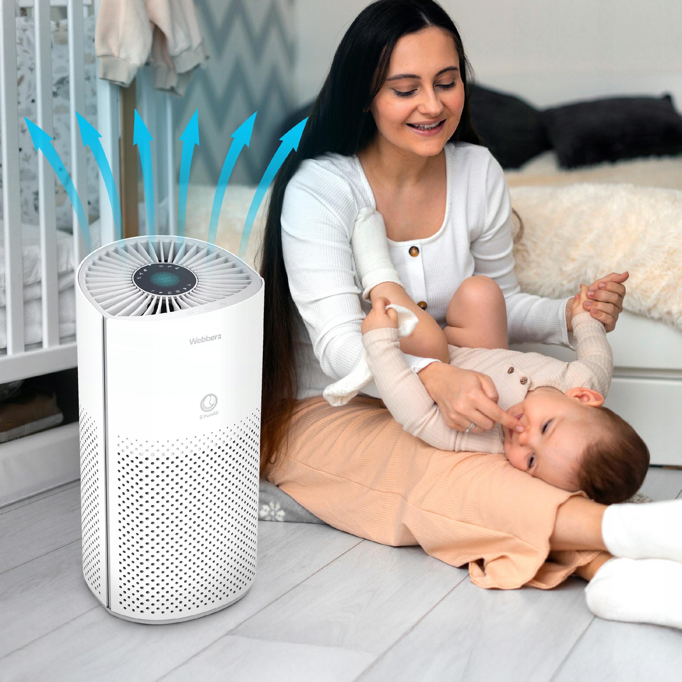 Oczyszczacz Powietrza AP8550 HEPA H13 WIFI UV-C Jonizacja Smart AI