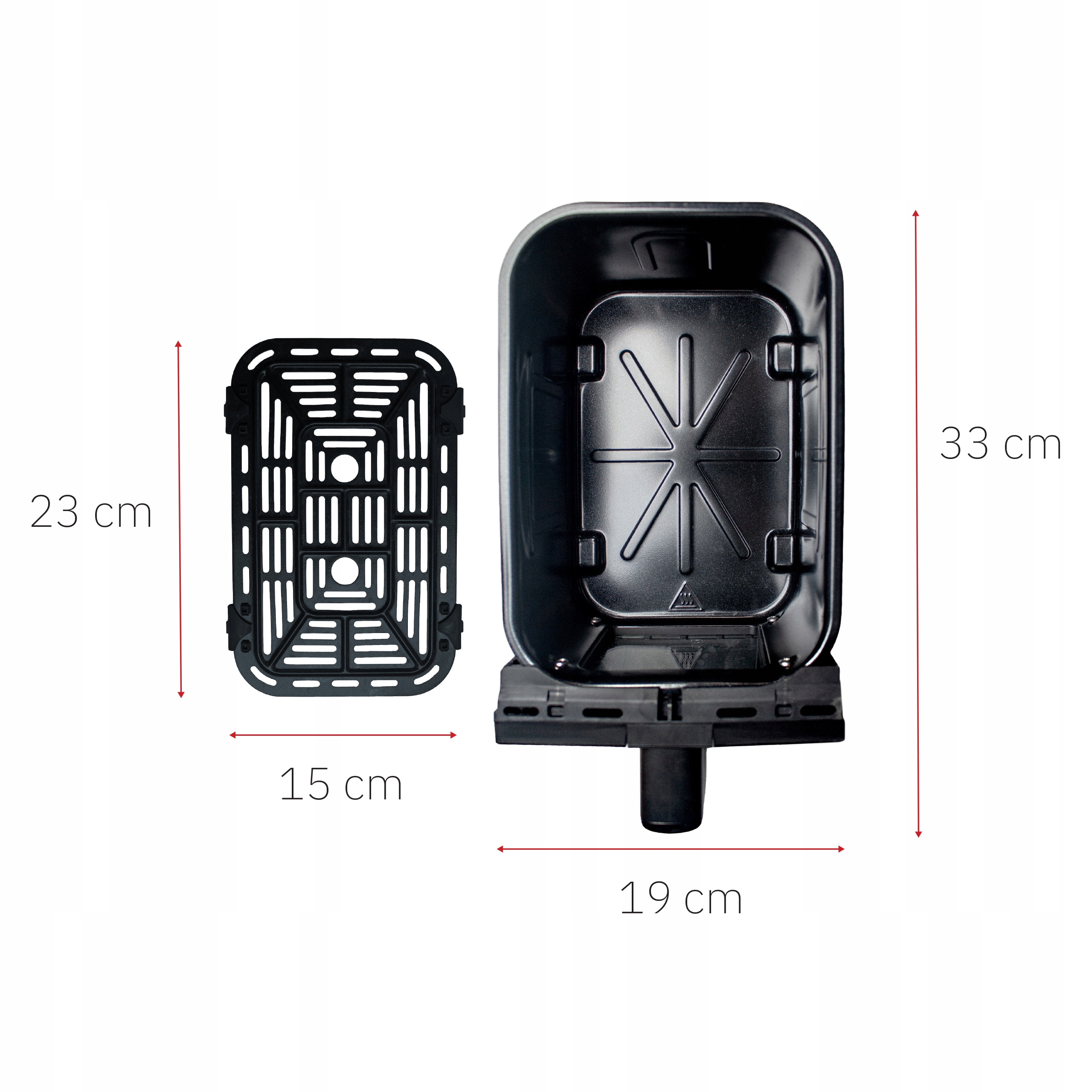 Frytkownica Beztłuszczowa Podwójna Air Fryer Dwukomorowa Ceramiczna