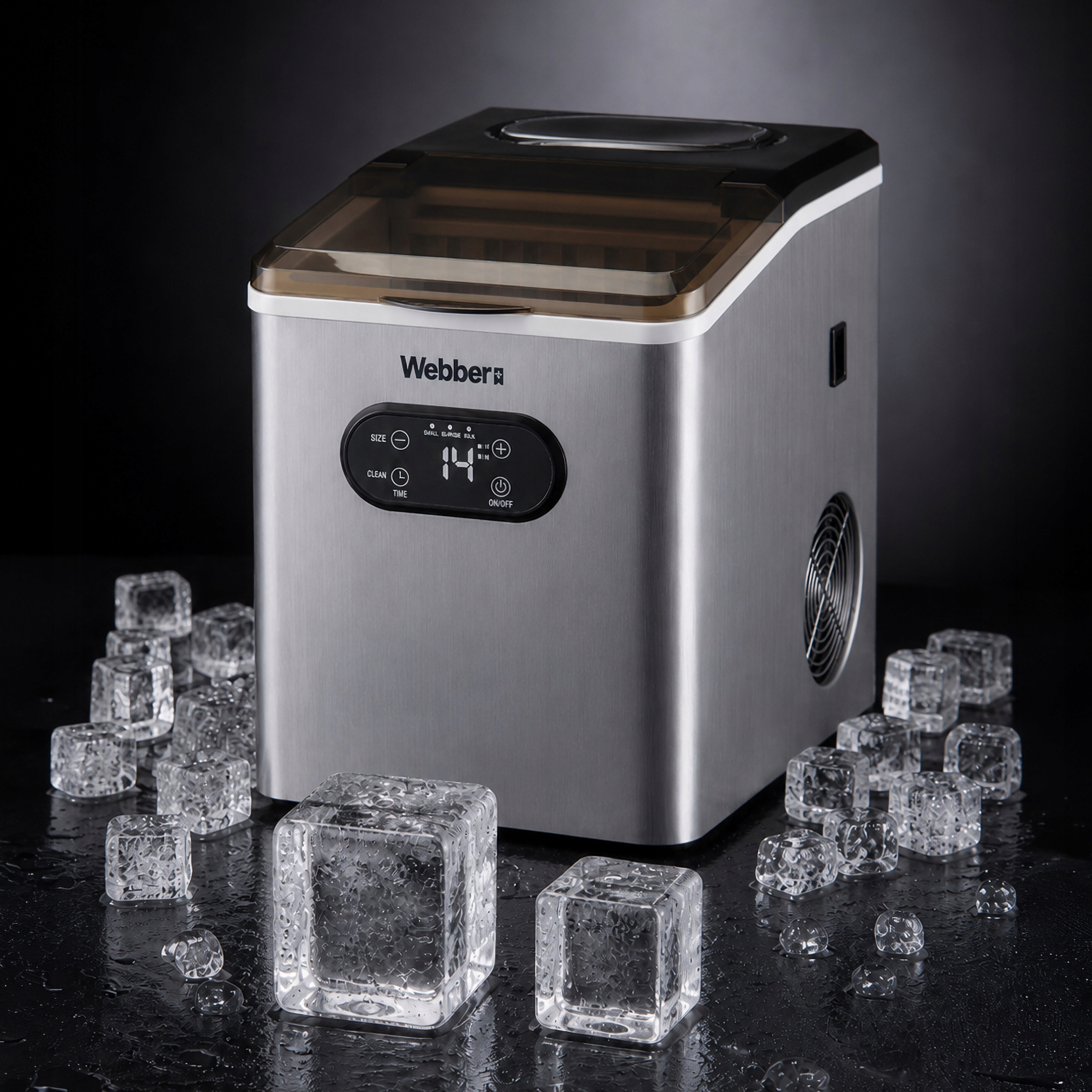 Kostkarka Do Lodu Frio IM-201 25kg LCD 3 Tryby Wody Inox 24 Kostki