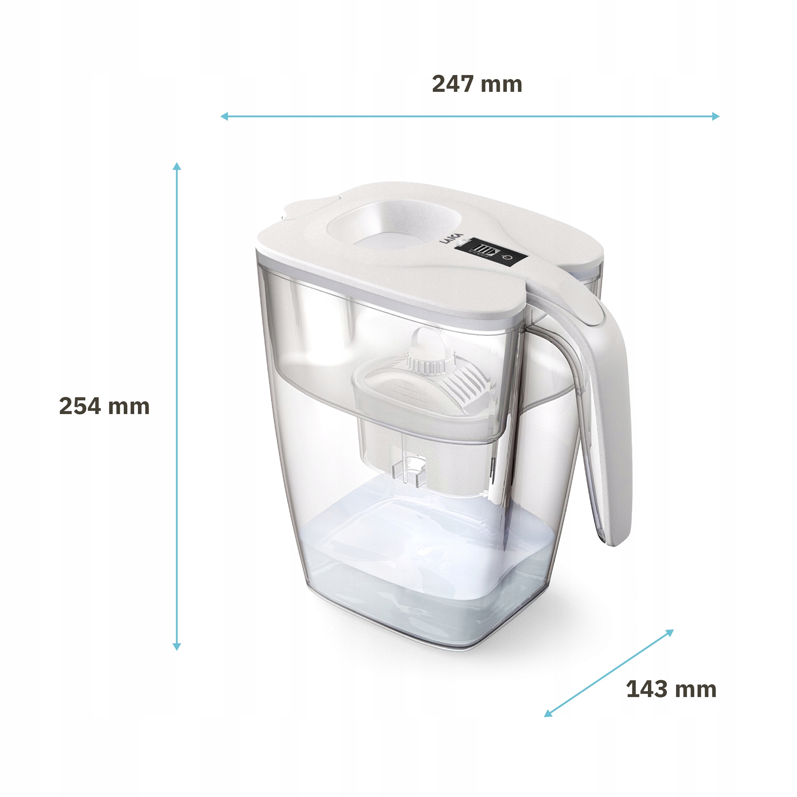 Dzbanek Filtrujący LAICA BIG Milano 3,7l Filtr Bi-Flux Do Filtrowania Wody